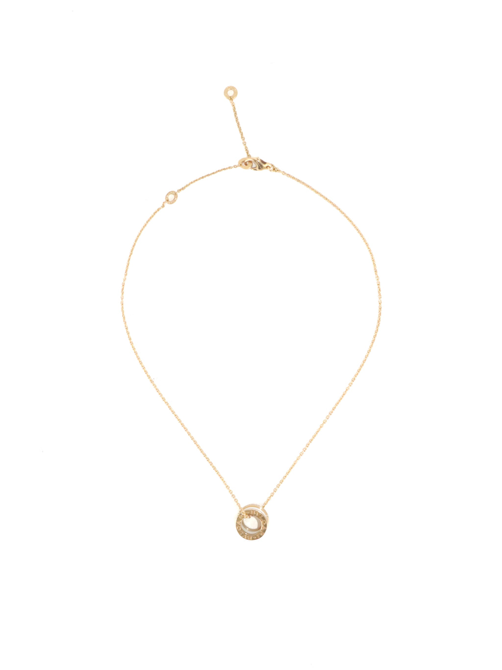 Bvlgari Rose Gold Diamonds White Ceramic B.Zero1 Necklace
