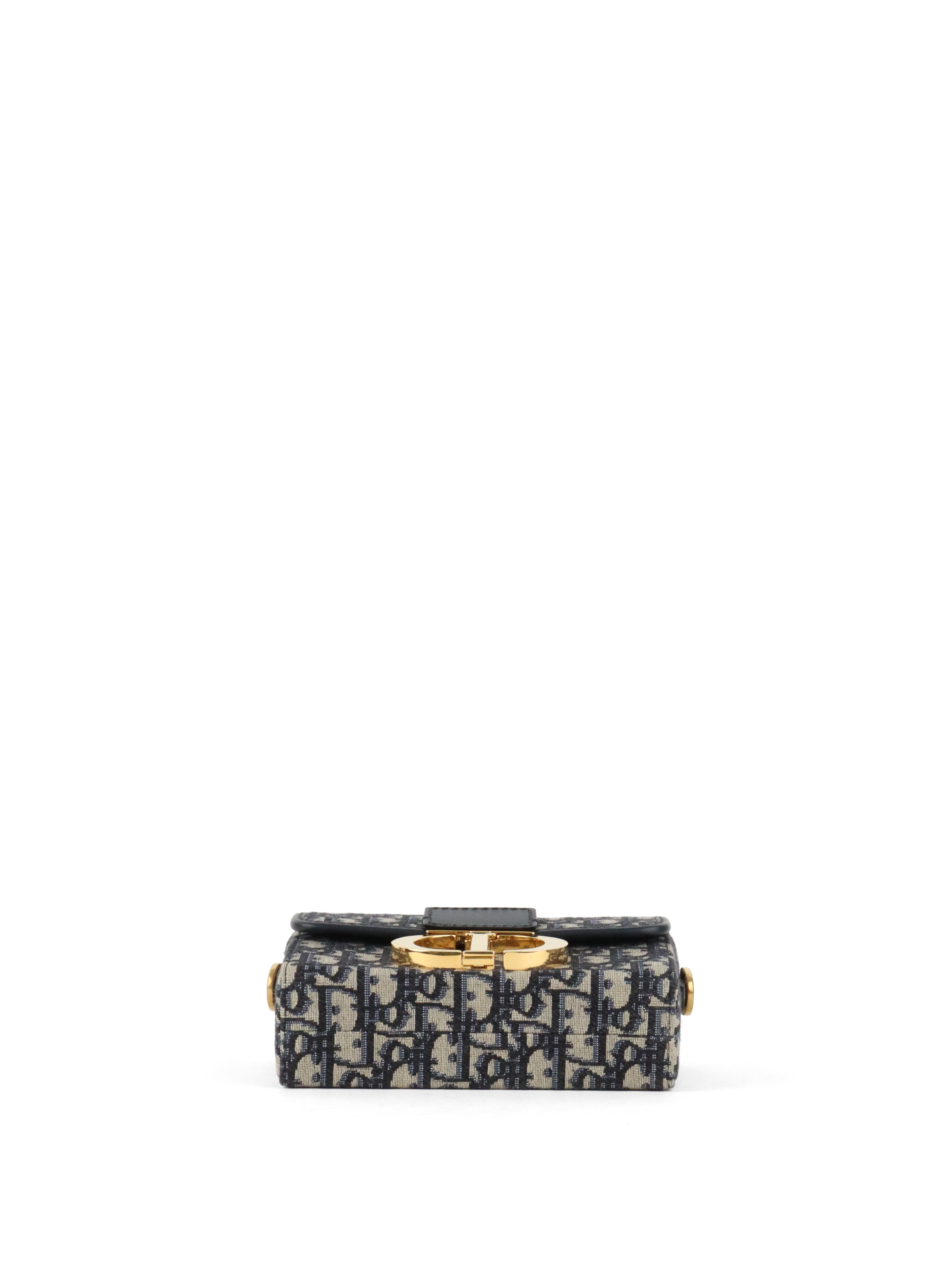 Dior Box 30 Montaigne Navy Oblique  Bag