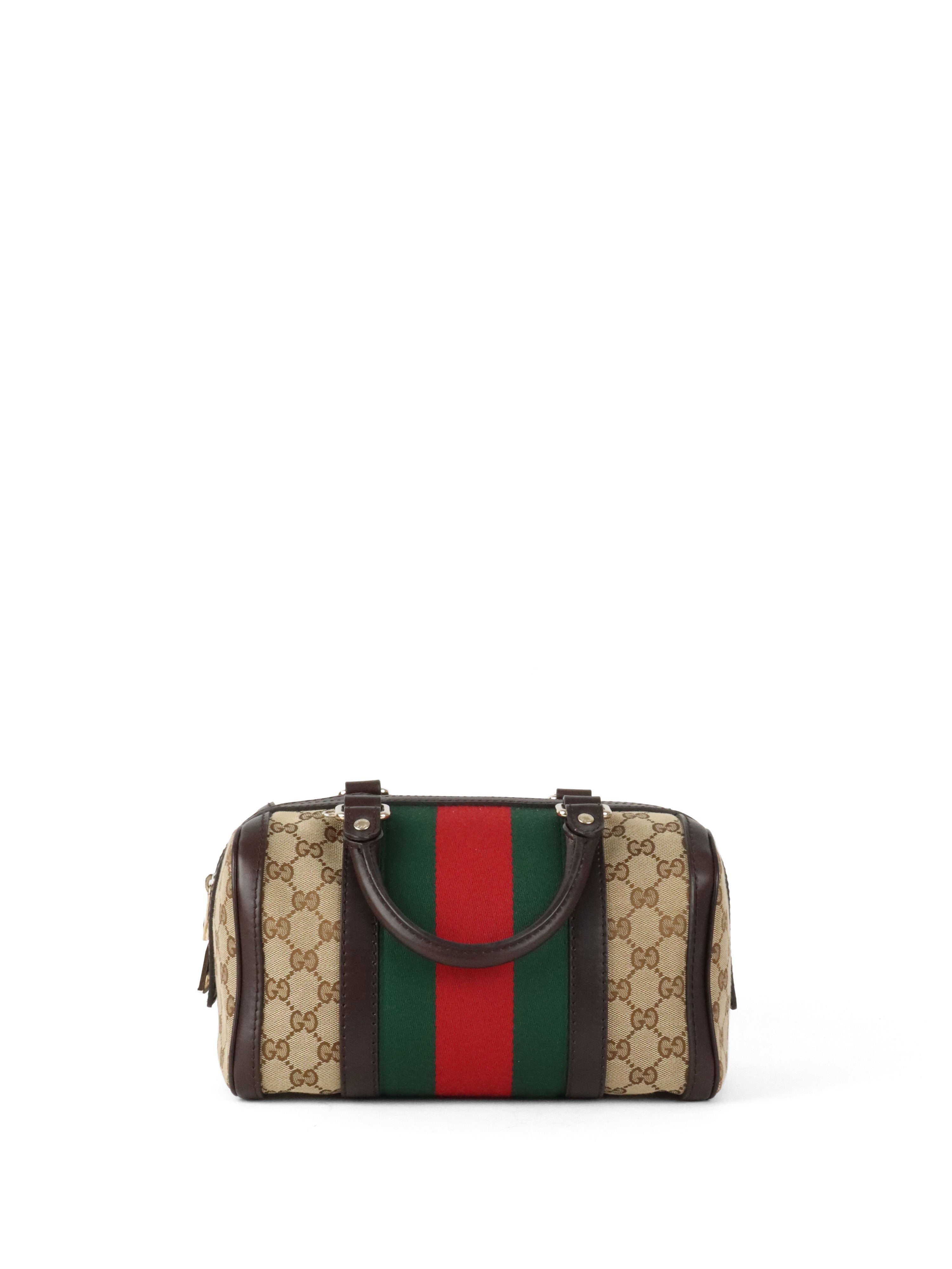 Gucci Small Web Vintage Boston Bag