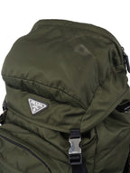 Prada Green Nylon Buckled Backpack.