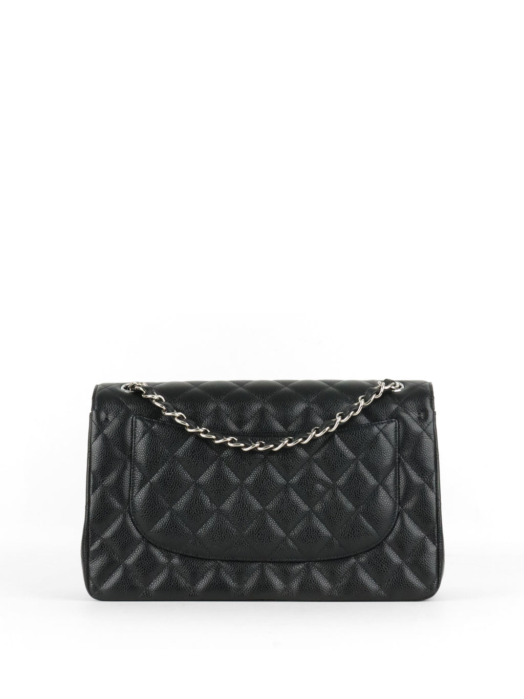 Chanel Black Caviar Jumbo Classic Flap SHW