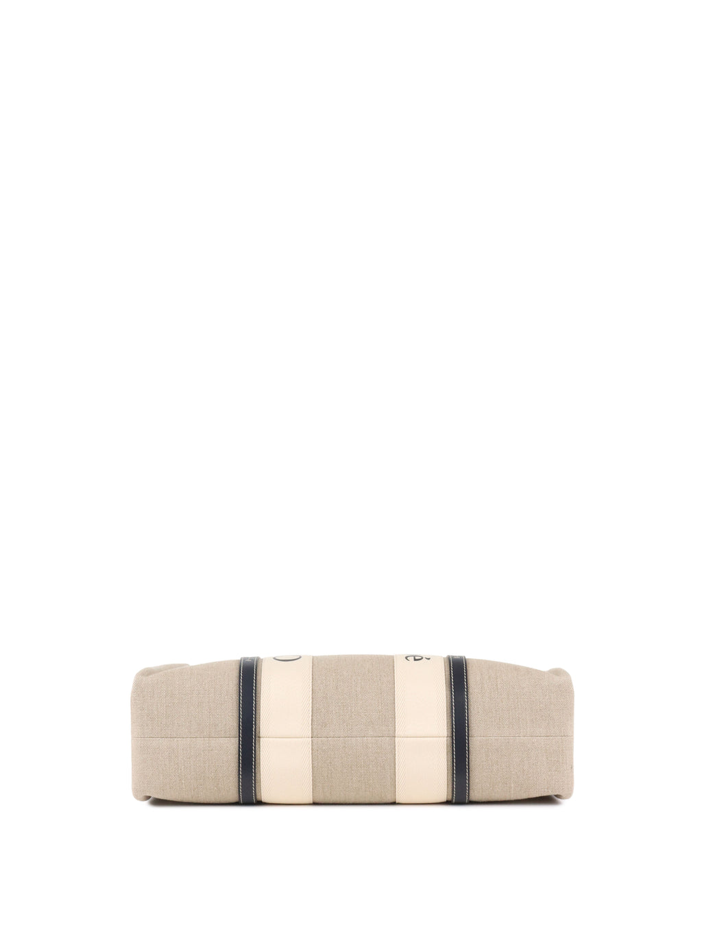 Chloe Large White & Blue Woody Tote Bag in Linen.