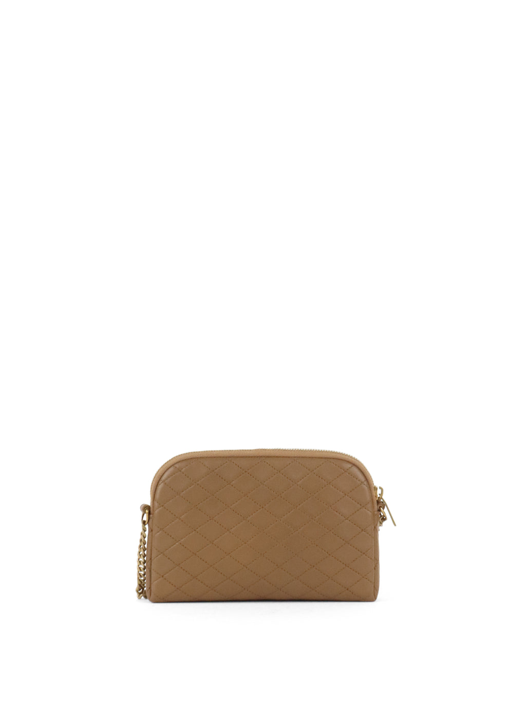 Saint Laurent Brown Gaby Quilted Chain Pouch