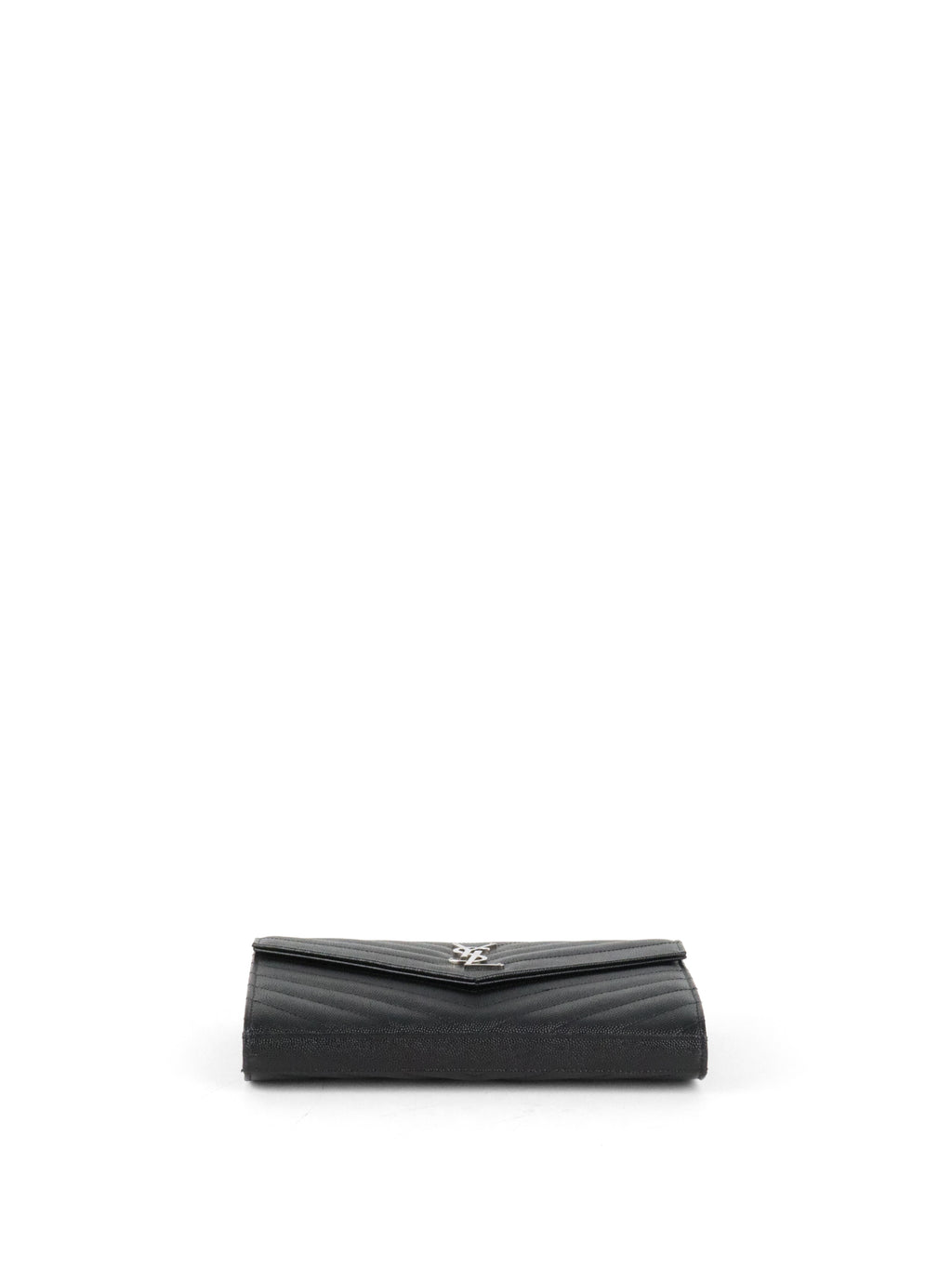 Saint Laurent Black Cassandre Envelope Chain Wallet