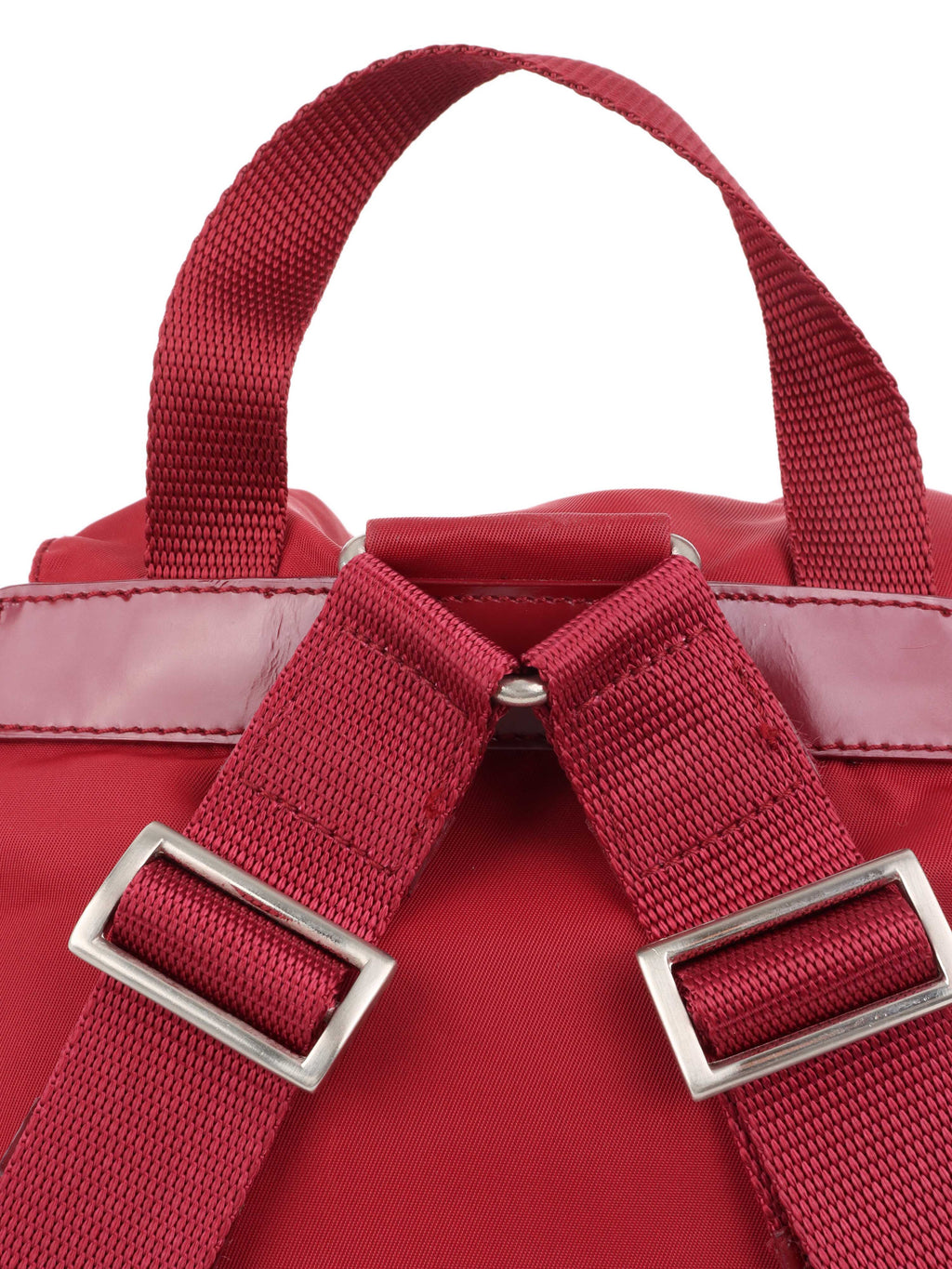 Prada Red Nylon Backpack.