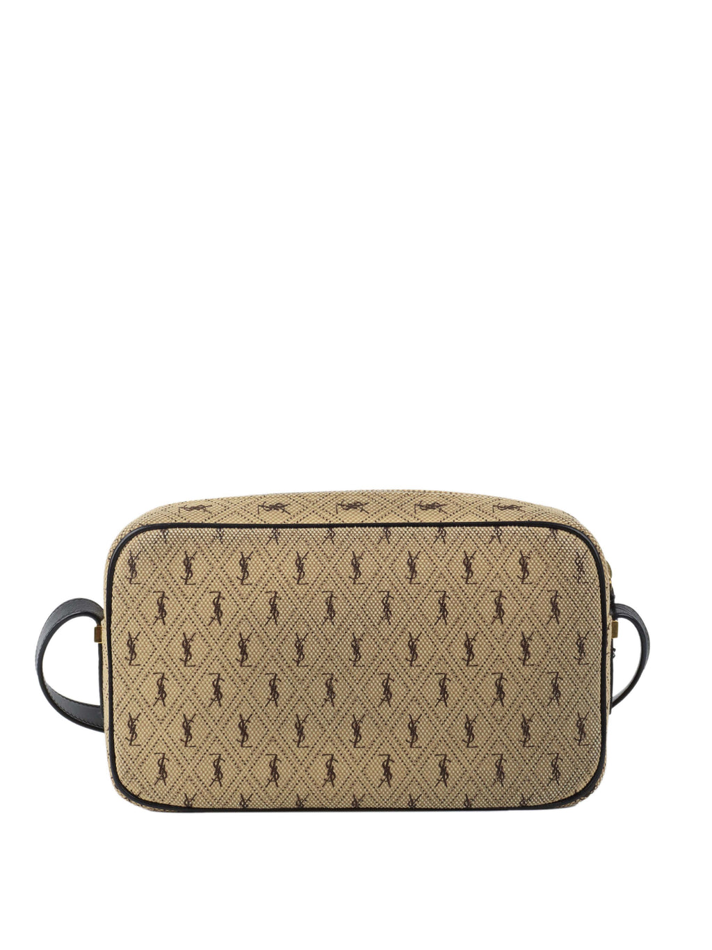 Saint Laurent Monogram All Over Canvas Camera Bag.