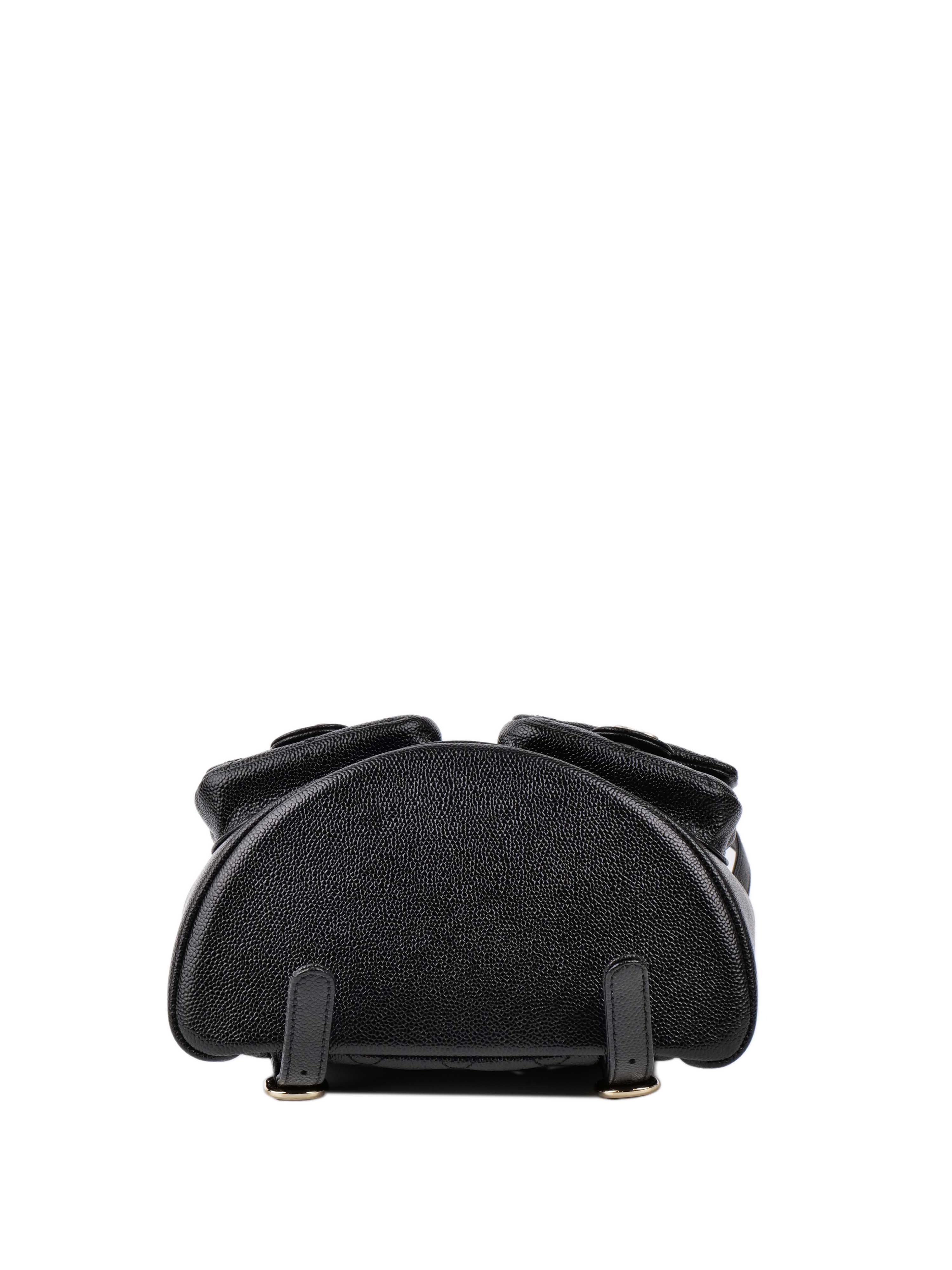 Chanel Black Caviar Backpack.