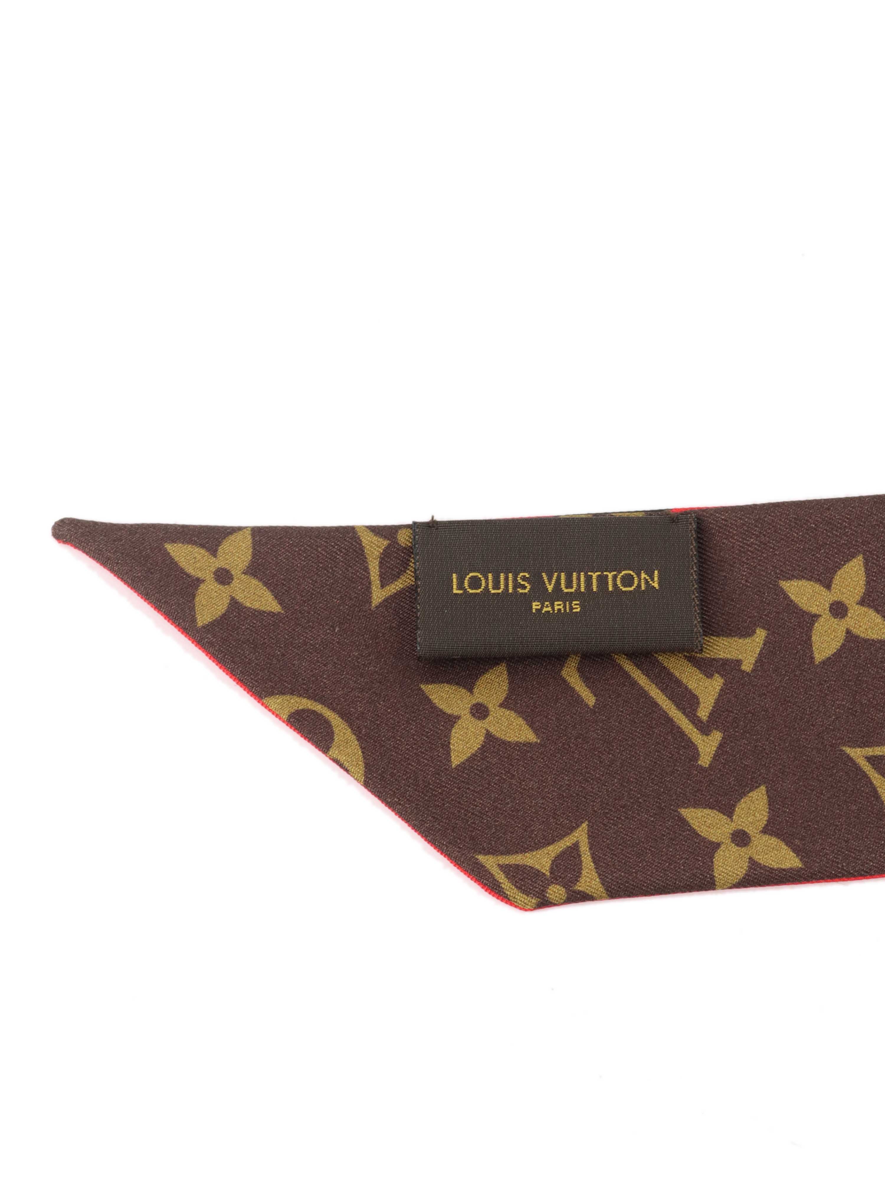 Louis Vuitton Silk Monogram Race BB Twilly