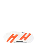 Hermes Navy/Orange Bouncing Sneakers size 42.