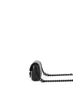 Gucci All Black Super Mini Marmont Chain Belt Bag