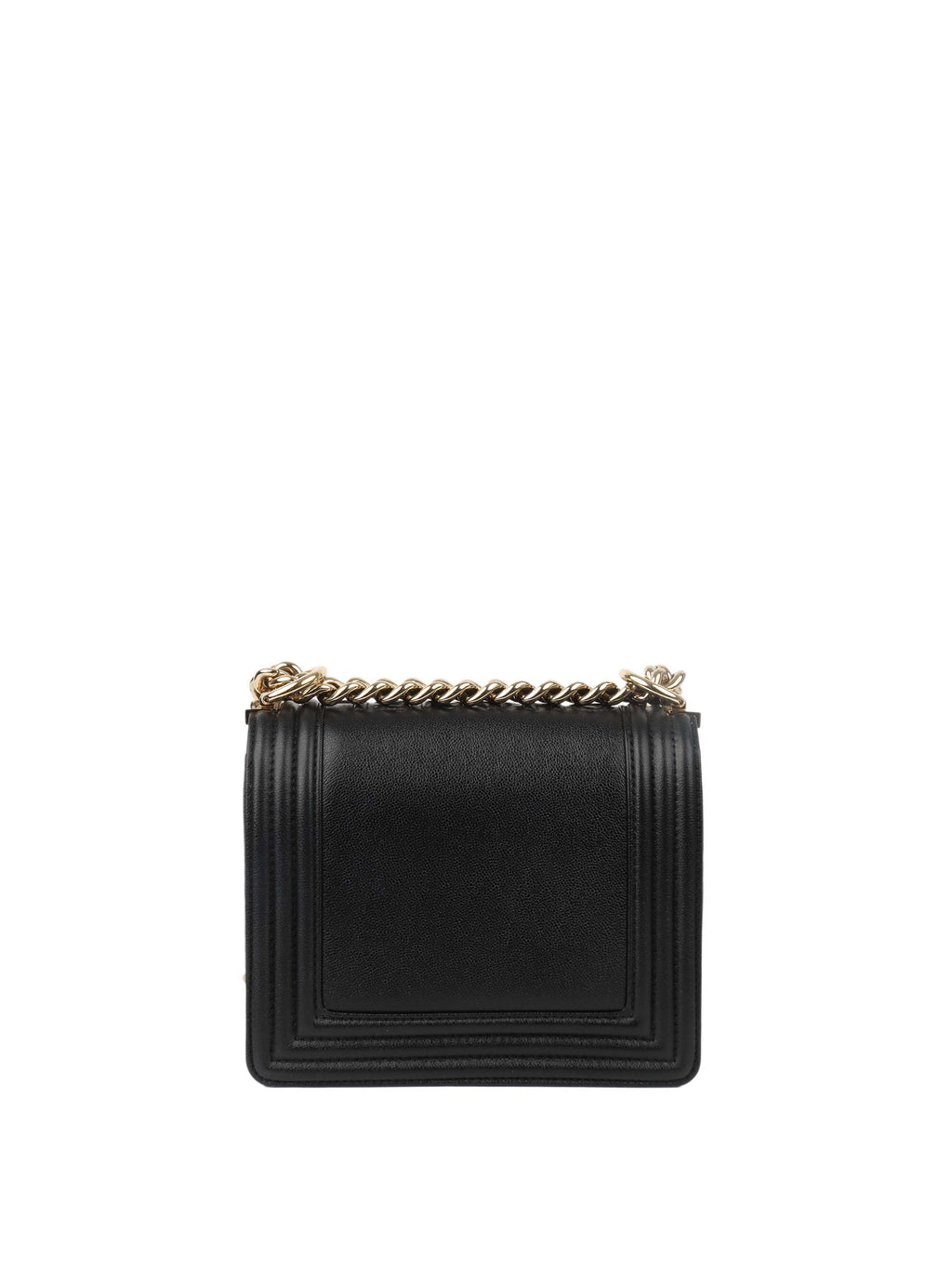 Chanel Black Mini Boy Bag in Calfskin LGHW.