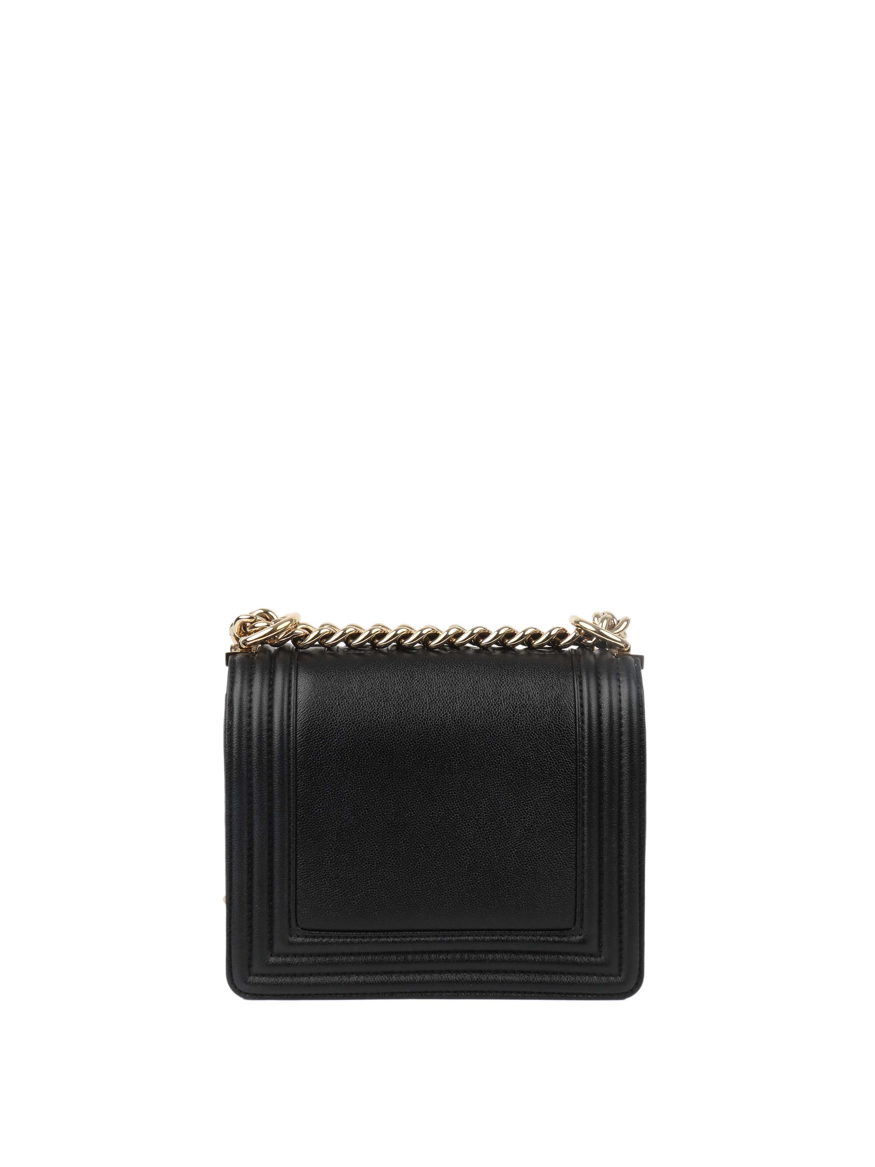 Chanel Black Mini Boy Bag in Calfskin LGHW.