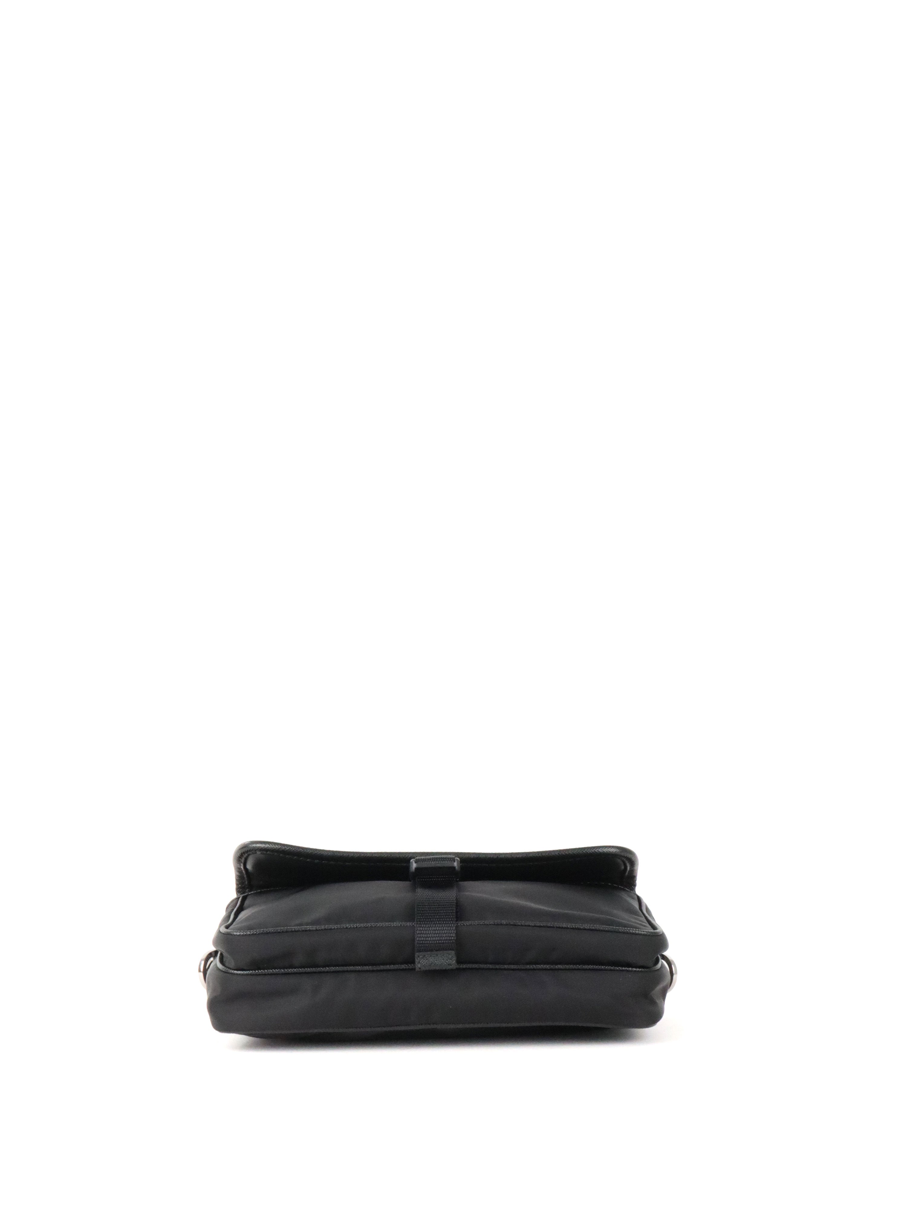Prada Black Re-Nylon and Saffiano Leather Shoulder bag