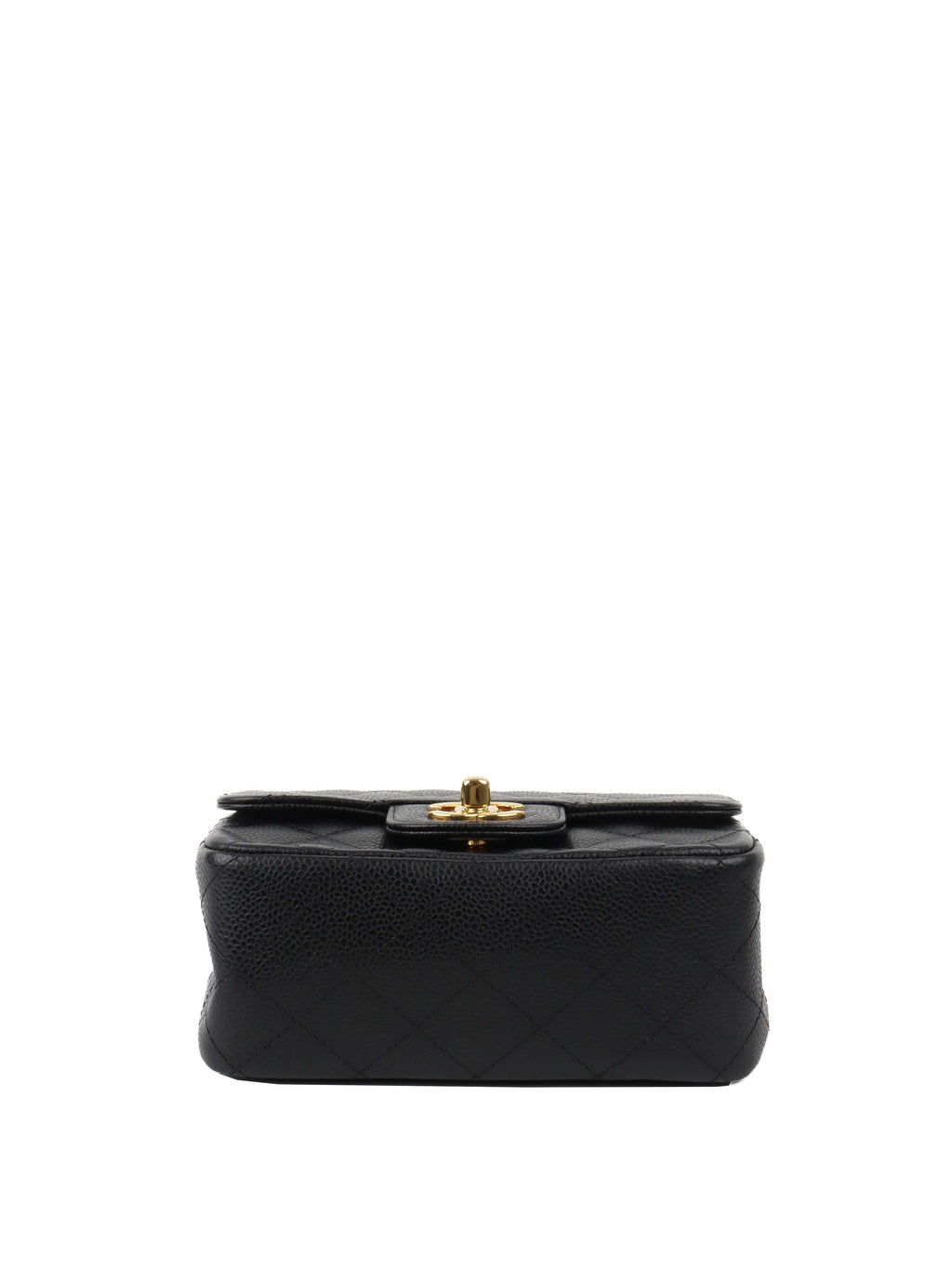 Chanel Black Mini Caviar Square Flap Bag.