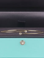 Tiffany & Co Small Yellow Gold Elsa Peretti Diamond Hoop Single-row Bangle