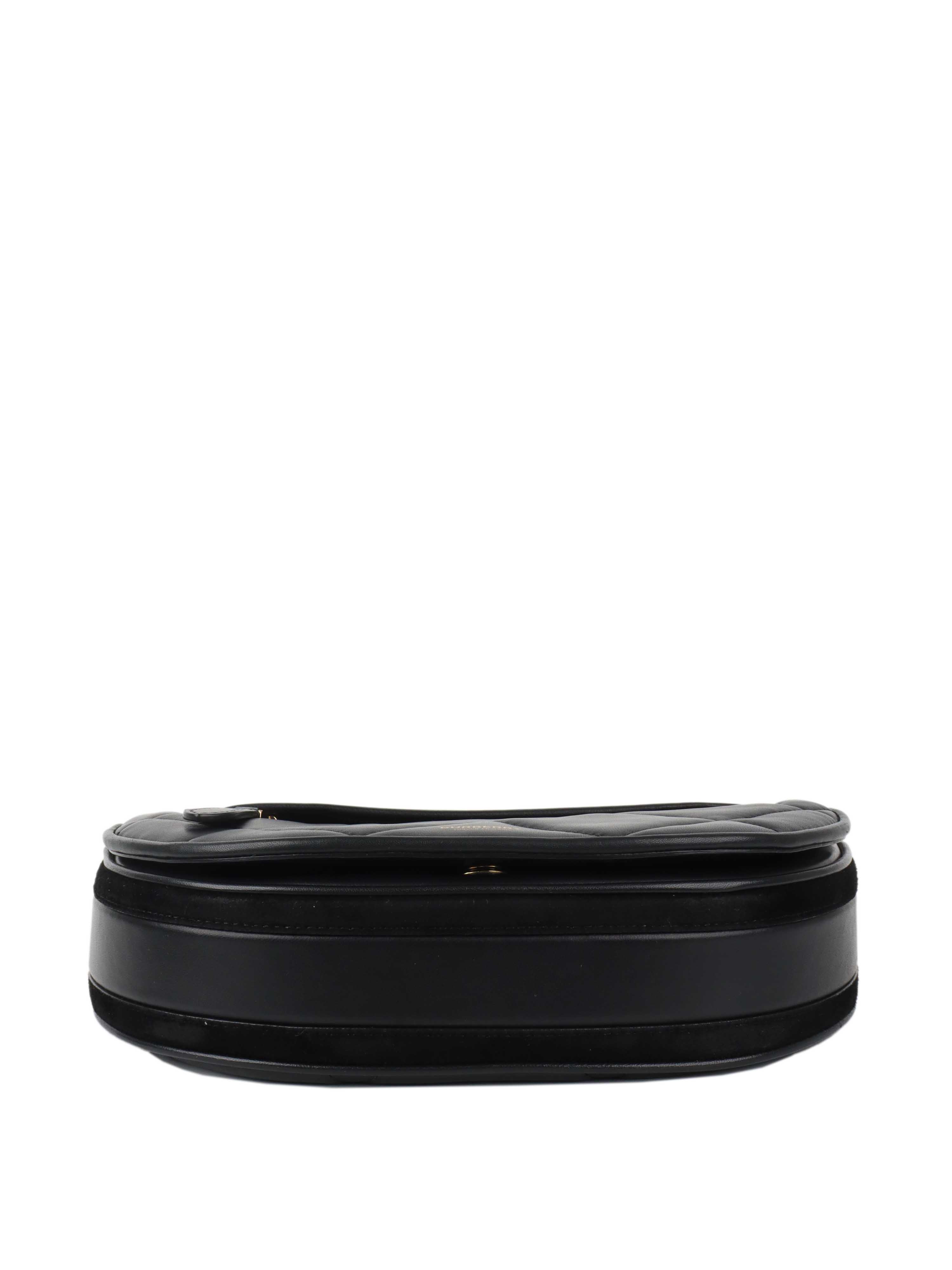 Burberry Small Black Quilted Olympia Shoulder Bag.