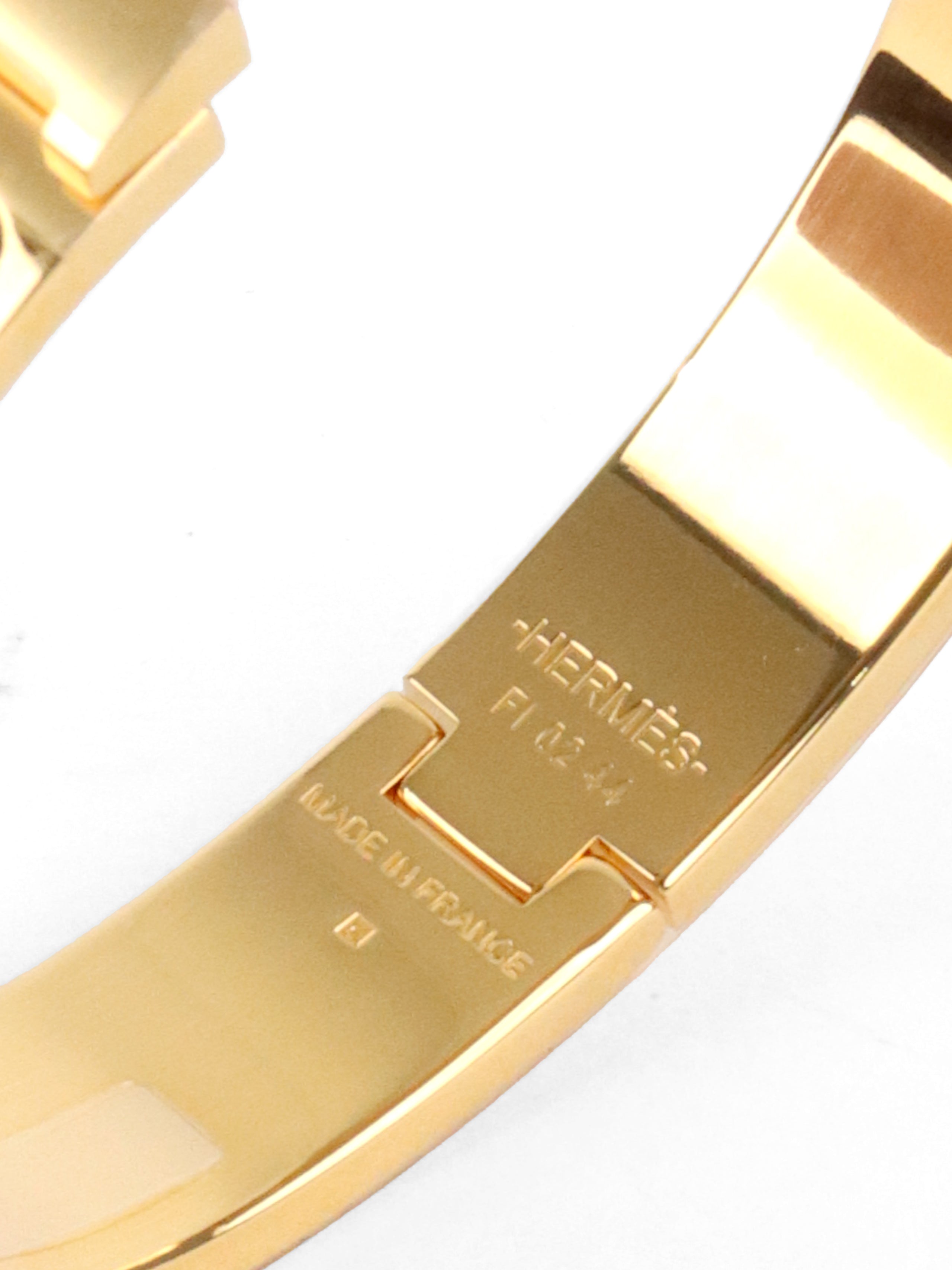 Hermes Noir Clic H Bracelet GHW