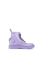 Versace Lavender Medusa Patent Leather Boots 40