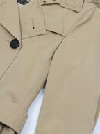 Burberry Long Trench Coat in Tan.