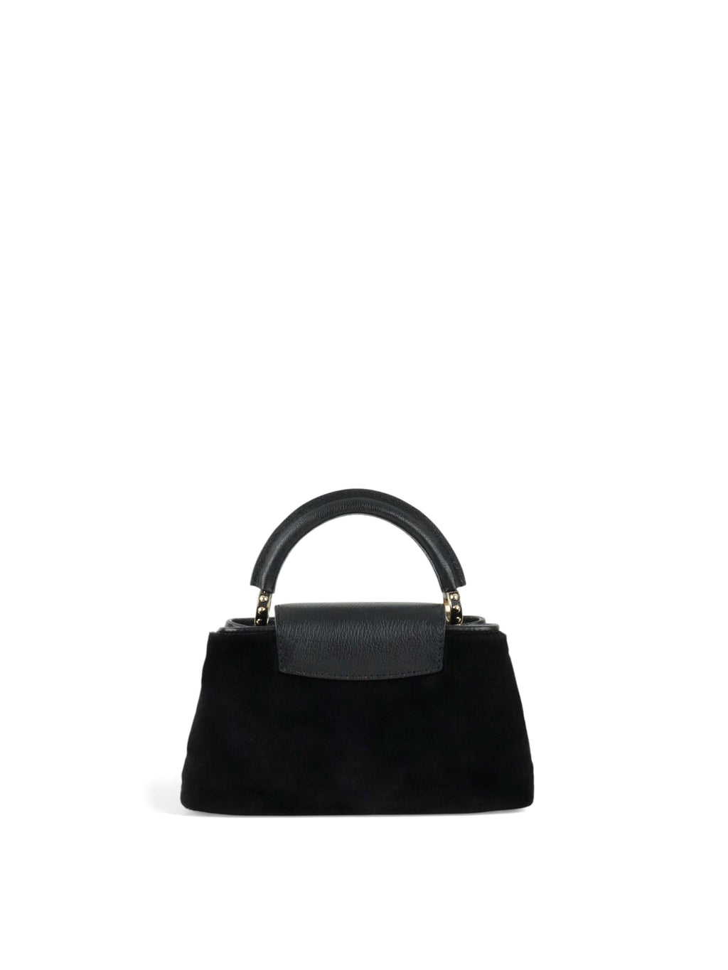 Louis Vuitton Black Sherling Mini East West Capucines