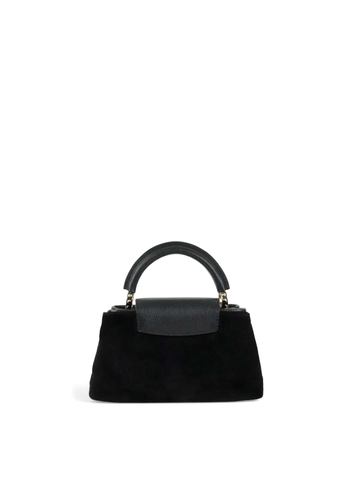 Louis Vuitton Black Sherling Mini East West Capucines