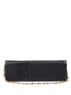 Versace Black Long Thin Clutch.