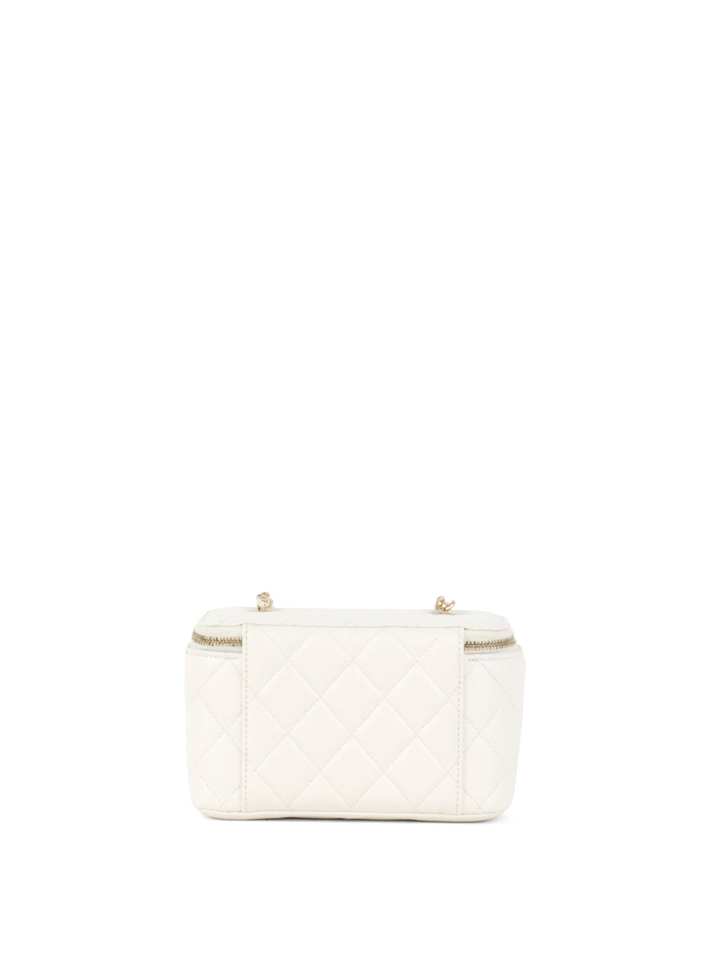 Chanel White Caviar Vanity Case