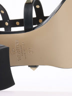 Valentino Black Rockstud Open Toe Sandals