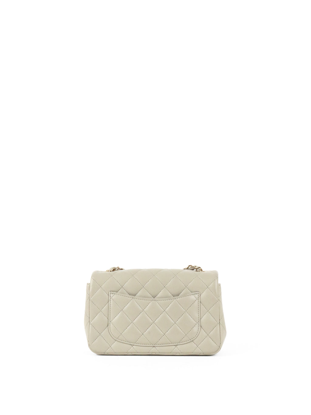 Chanel Light Grey Mini Classic Flap Bag