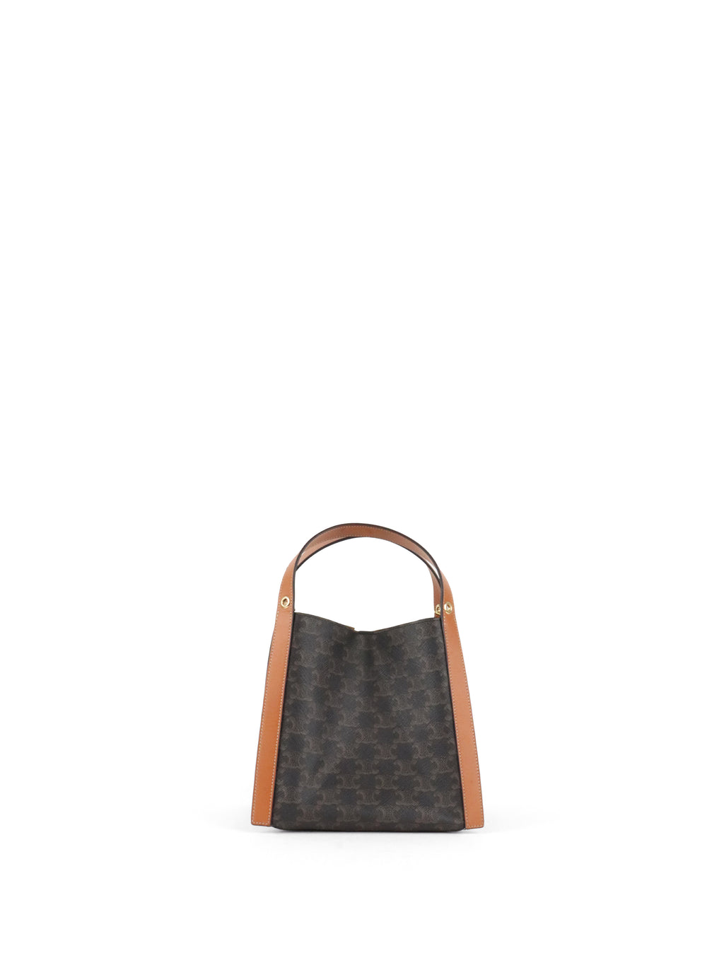 Celine Small Miel Triomphe Canvas Cube Bag