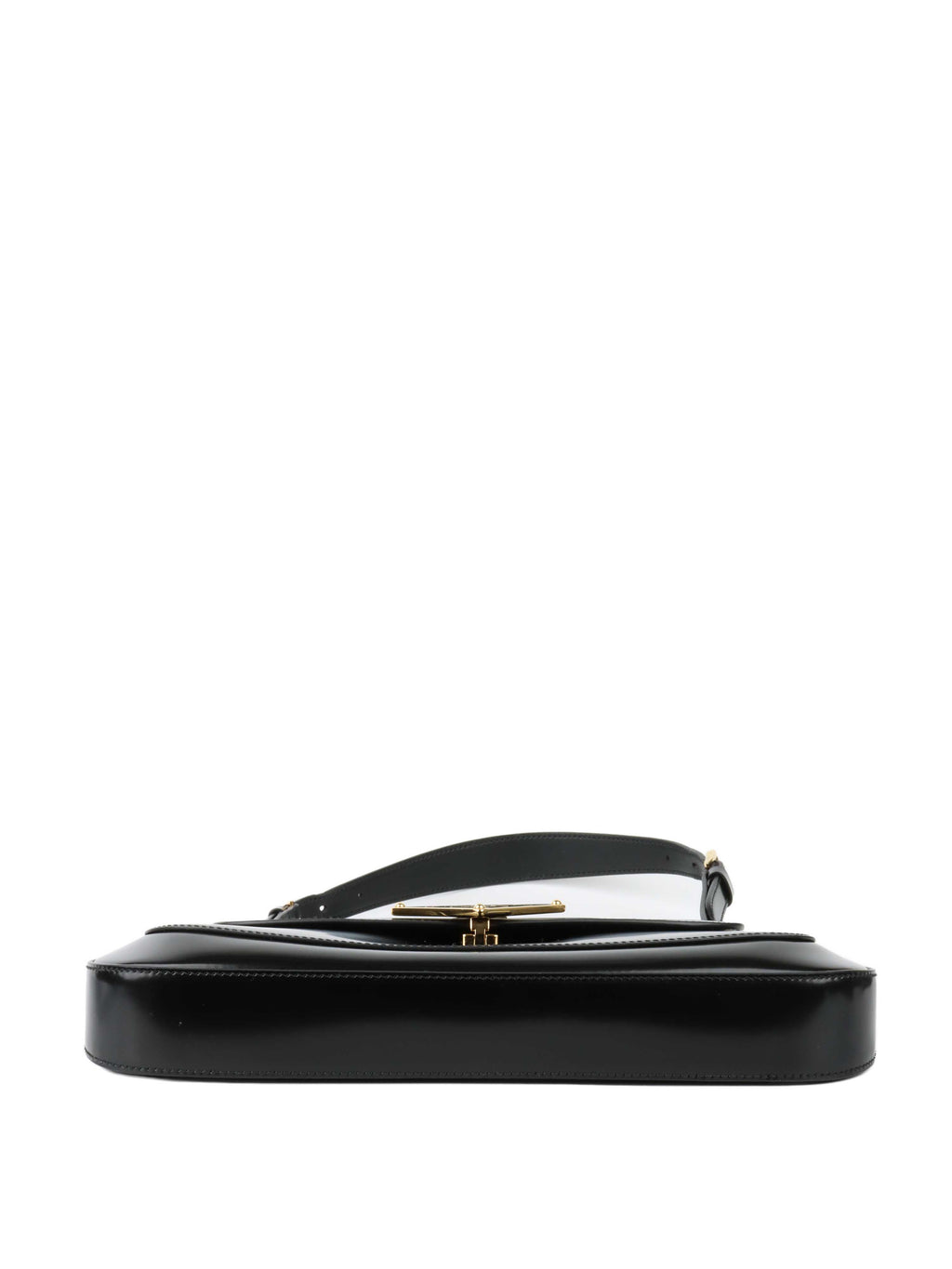 Prada Black Leather Shoulder Bag.