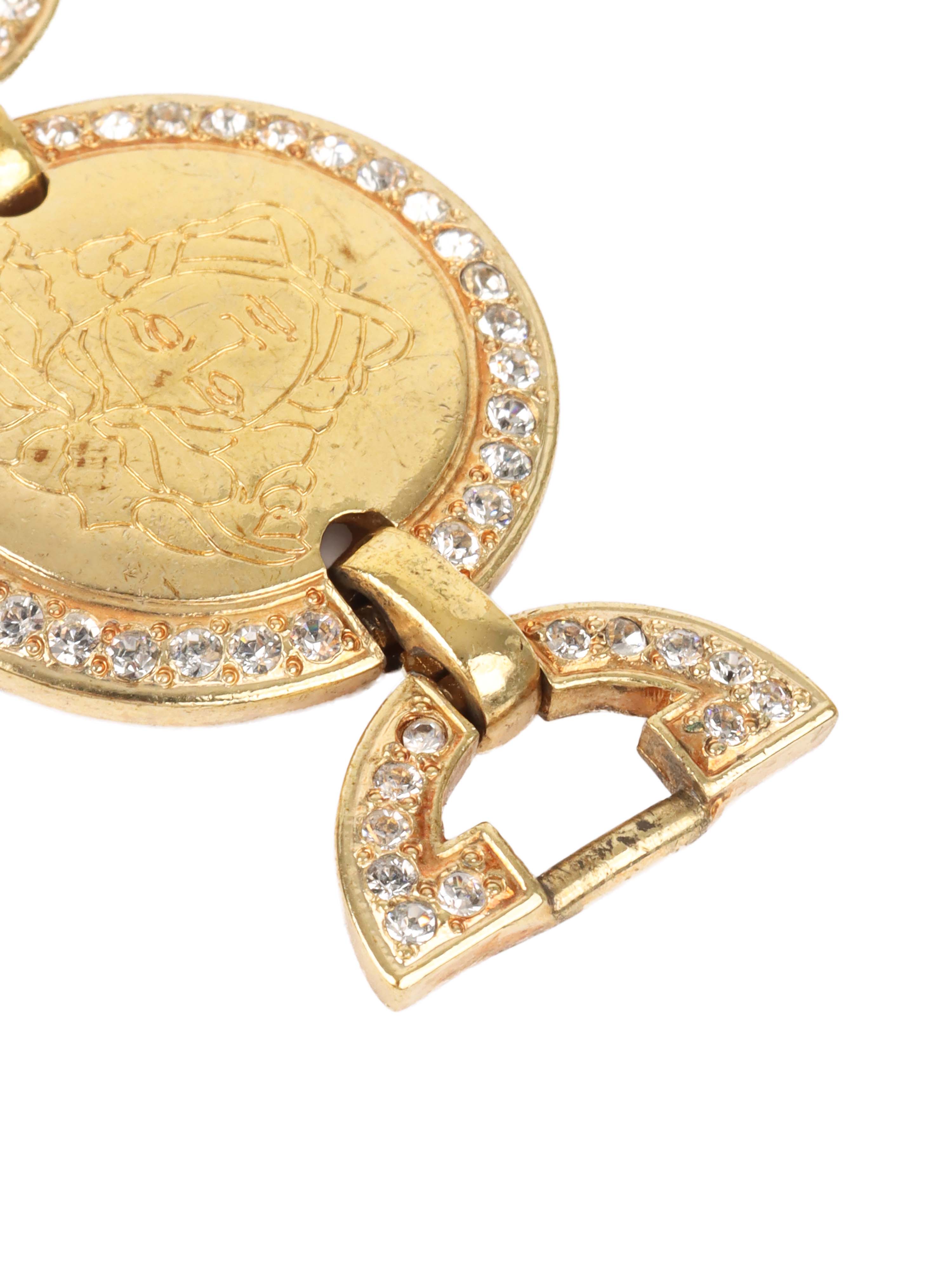 Versace Vintage Medusa Medallion Chain Bracelet