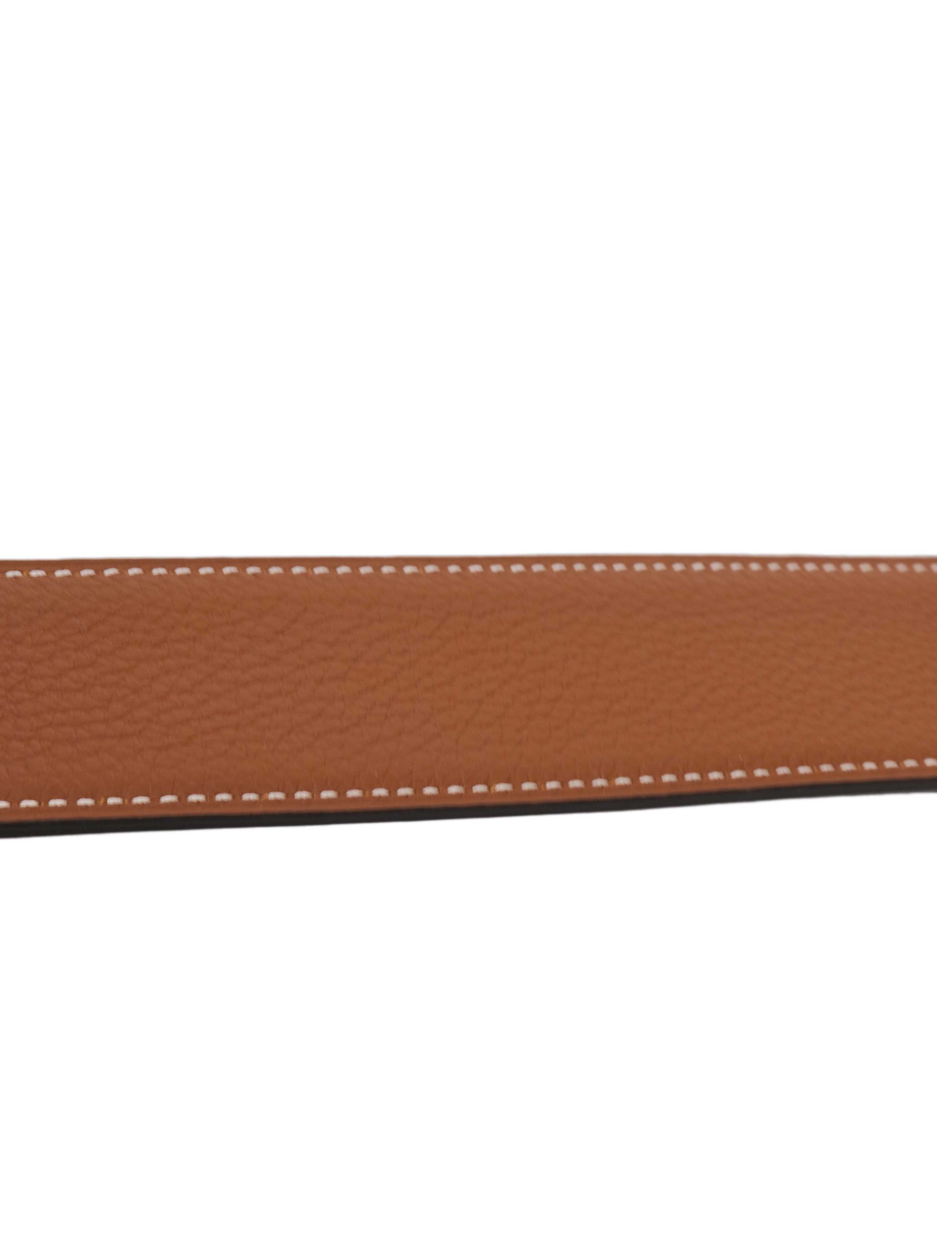 H Belt Buckle & Reversible Leather Strap.