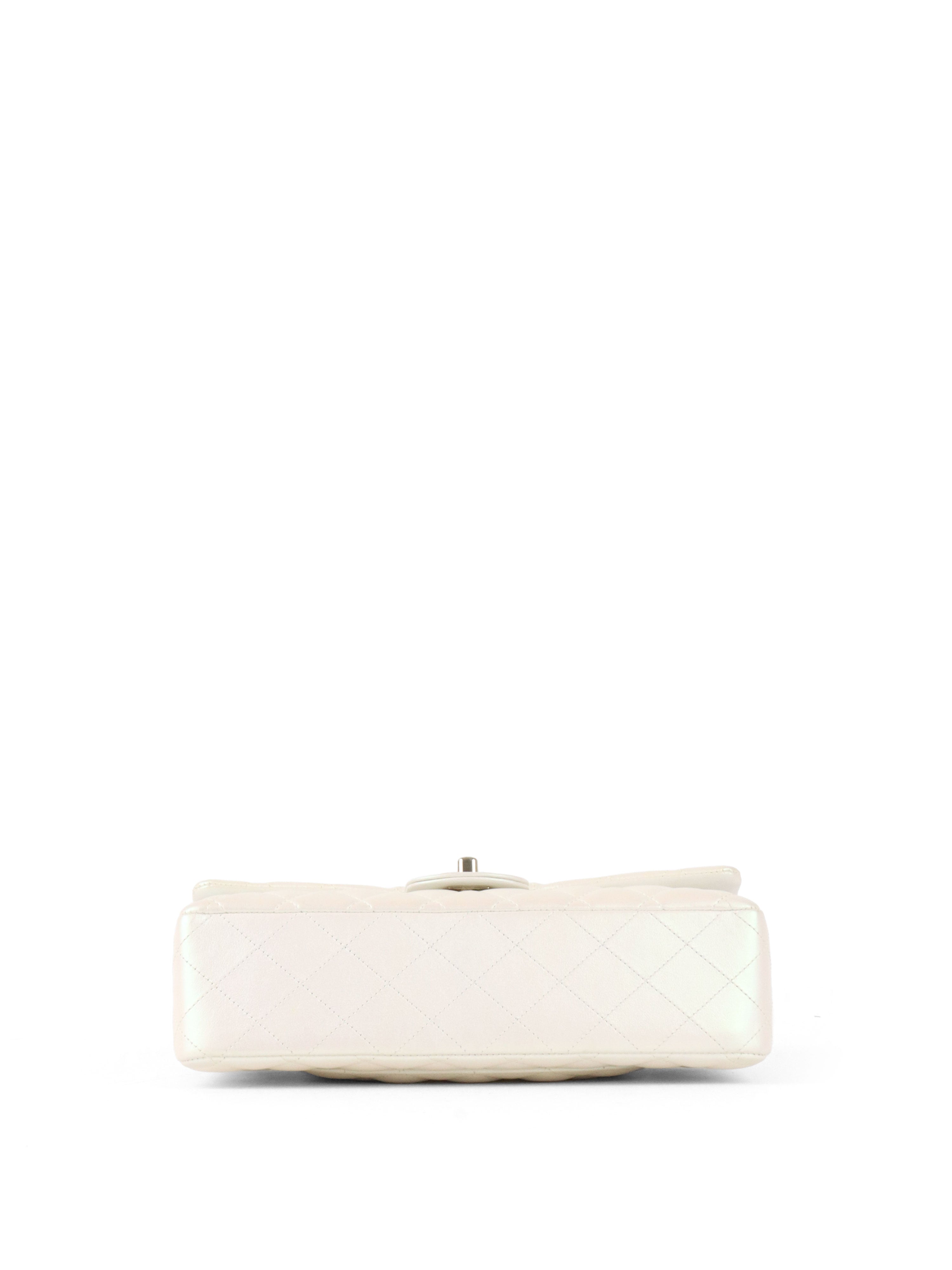 Chanel Ivory Irridecent Medium Classic Flap LGHW