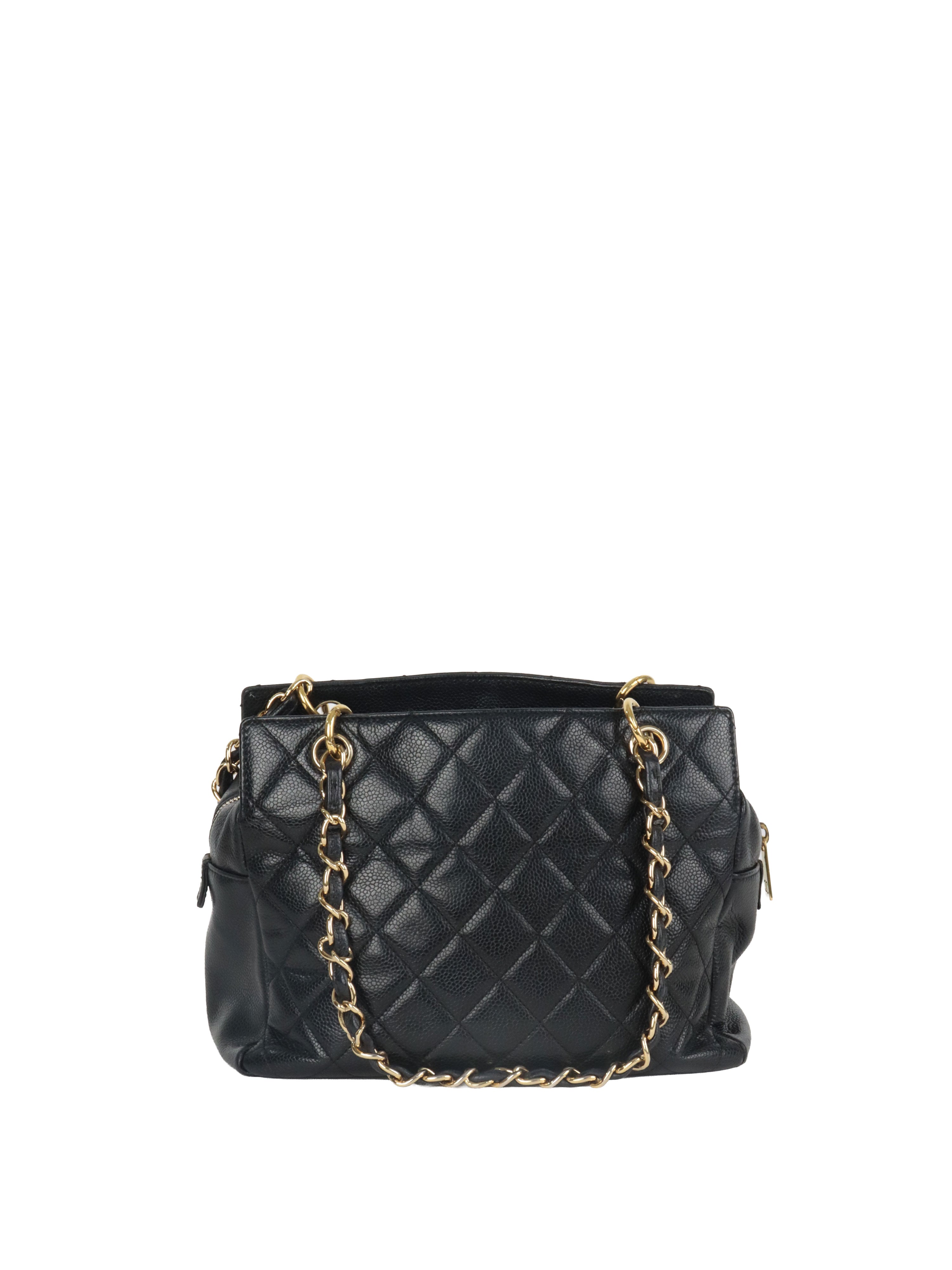 Chanel Vintage Black Petite Caviar Timeless Tote.