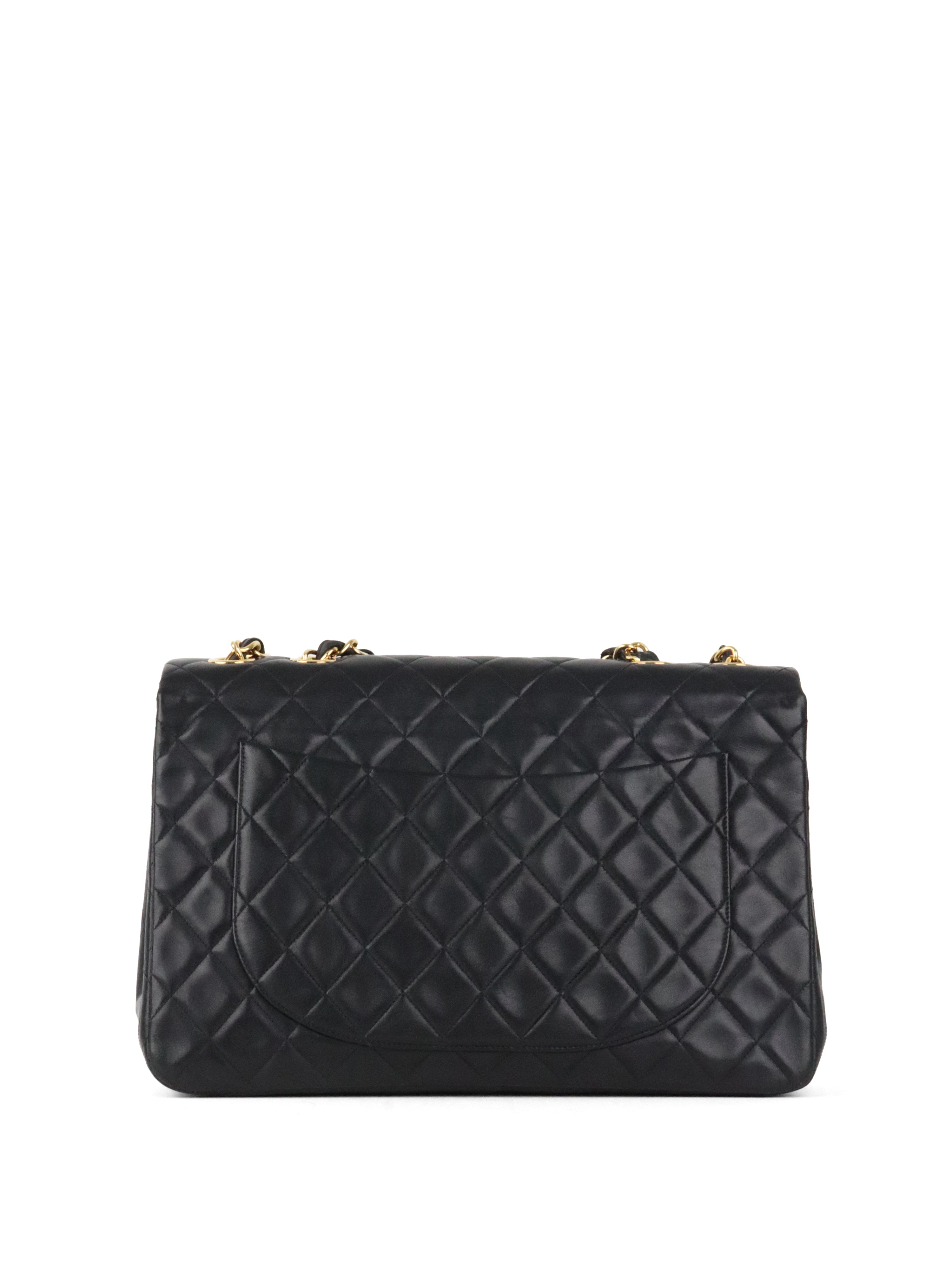 Chanel Black Vintage Jumbo Flap Bag