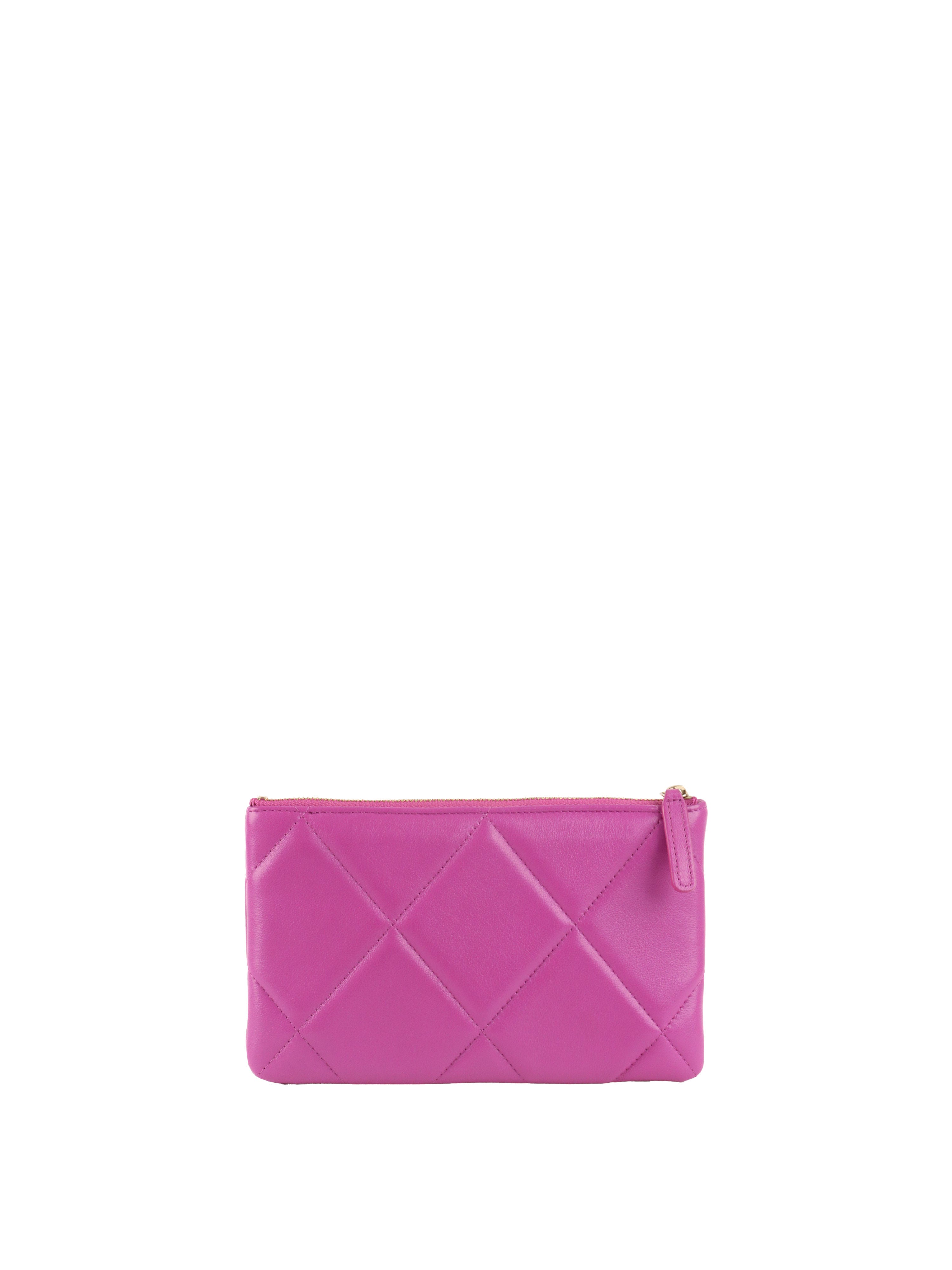 Chanel 19 Purple Lambskin Pouch