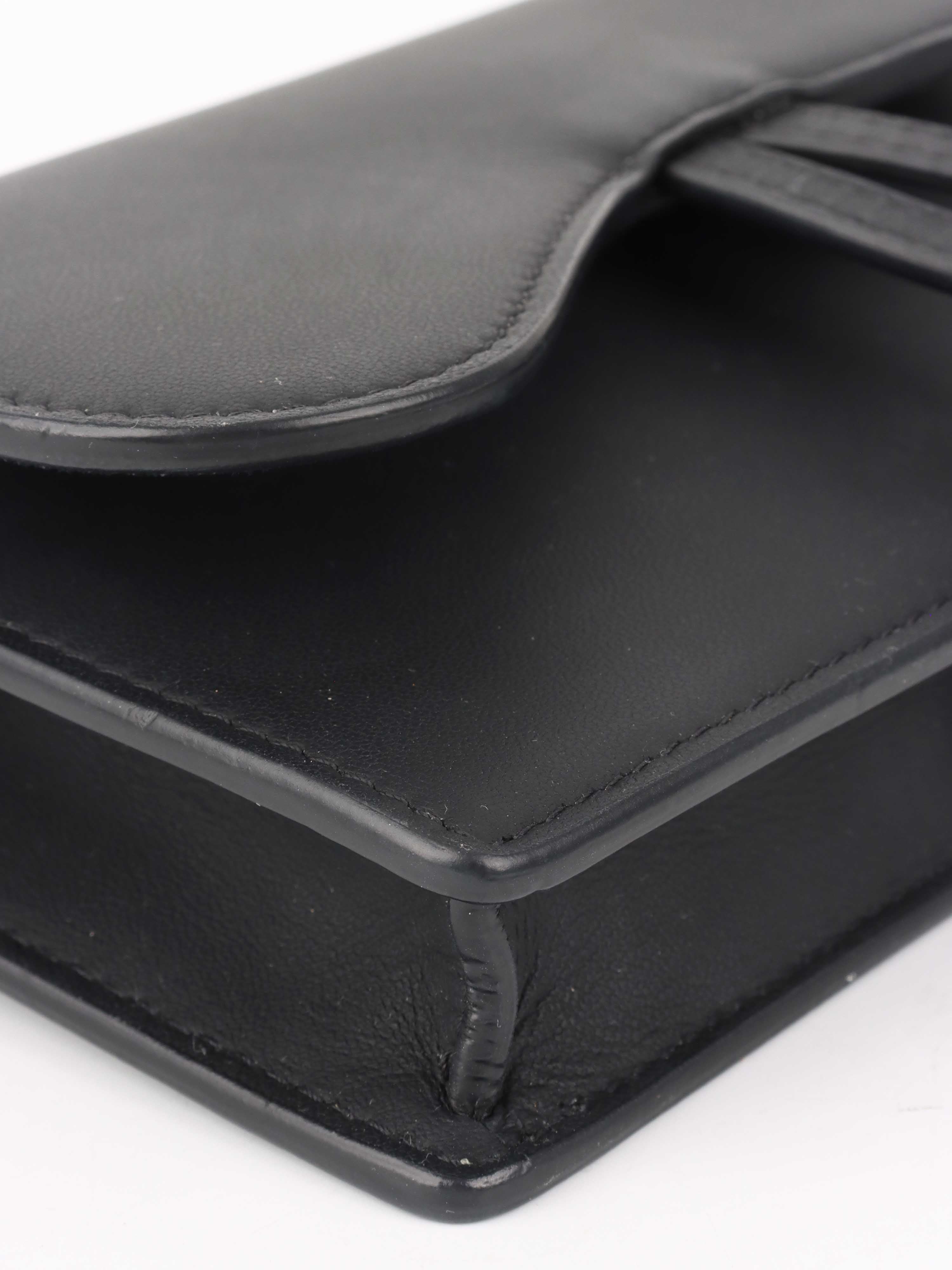 Dior Black Saddle Belt Pouch.