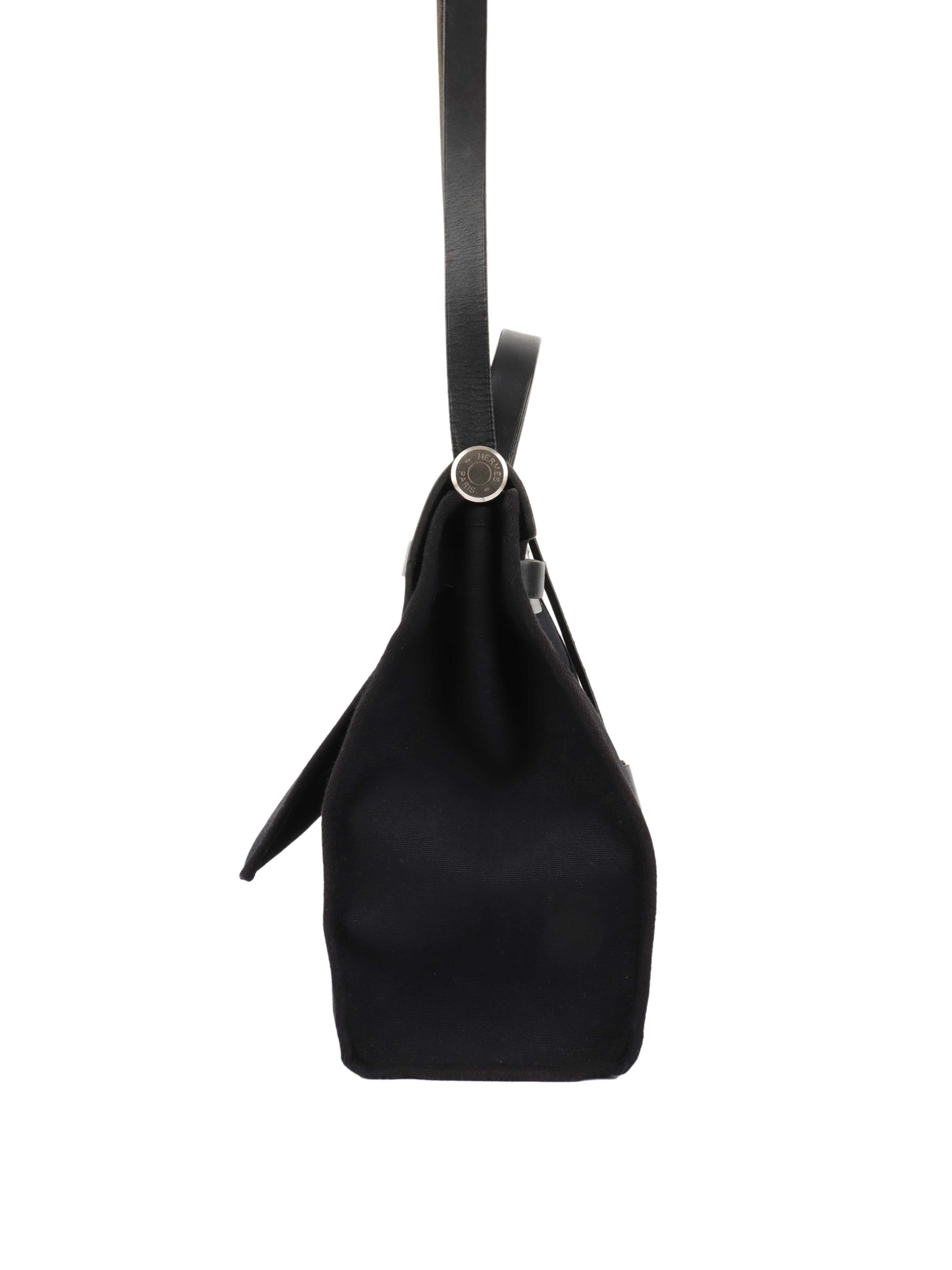 Hermes Vintage Black Herbag Stamp H 2004.