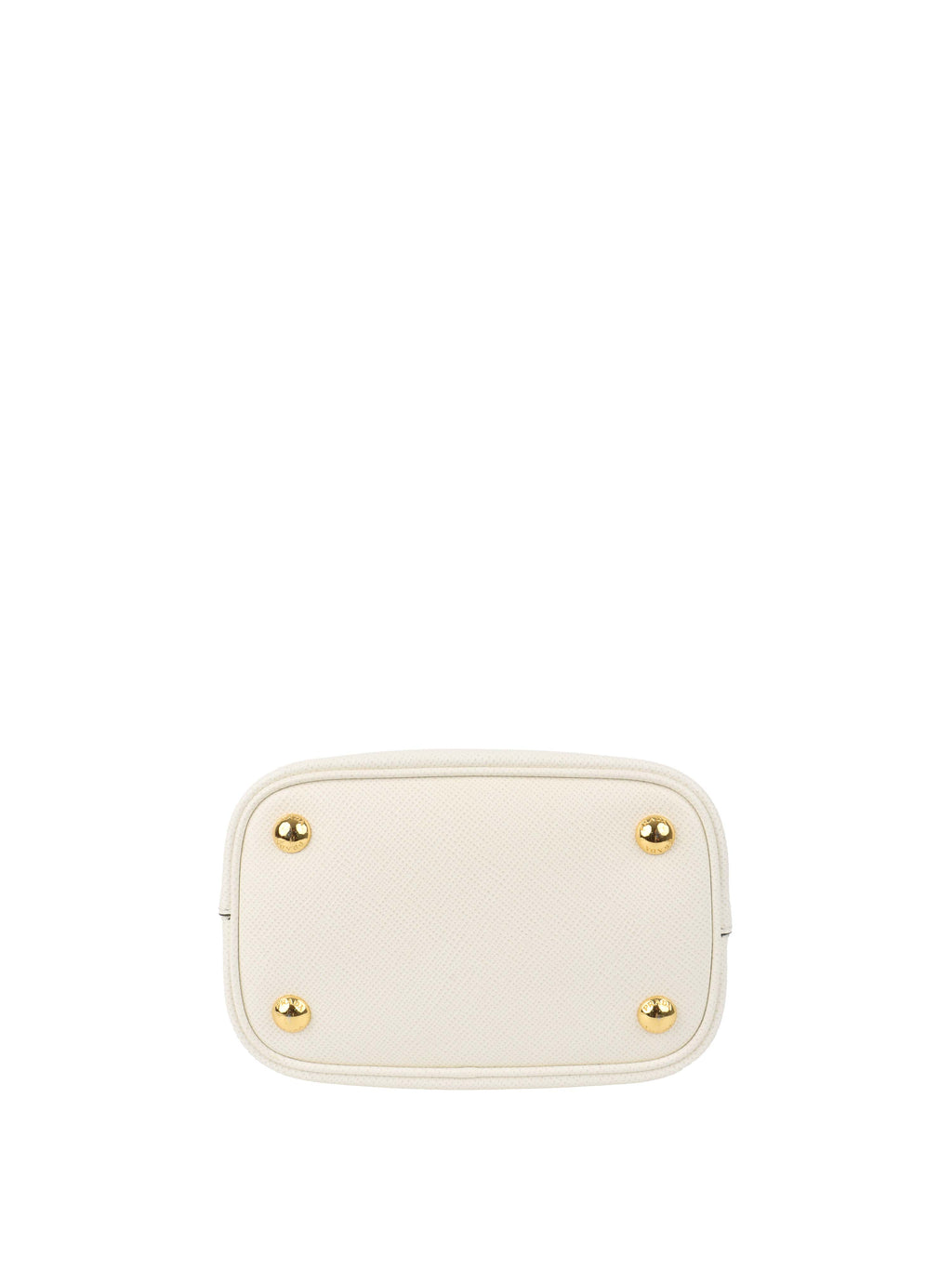 Prada Small Saffiano White Panier Bag.