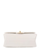 Chanel Small White Chevron 2.55 Bag.