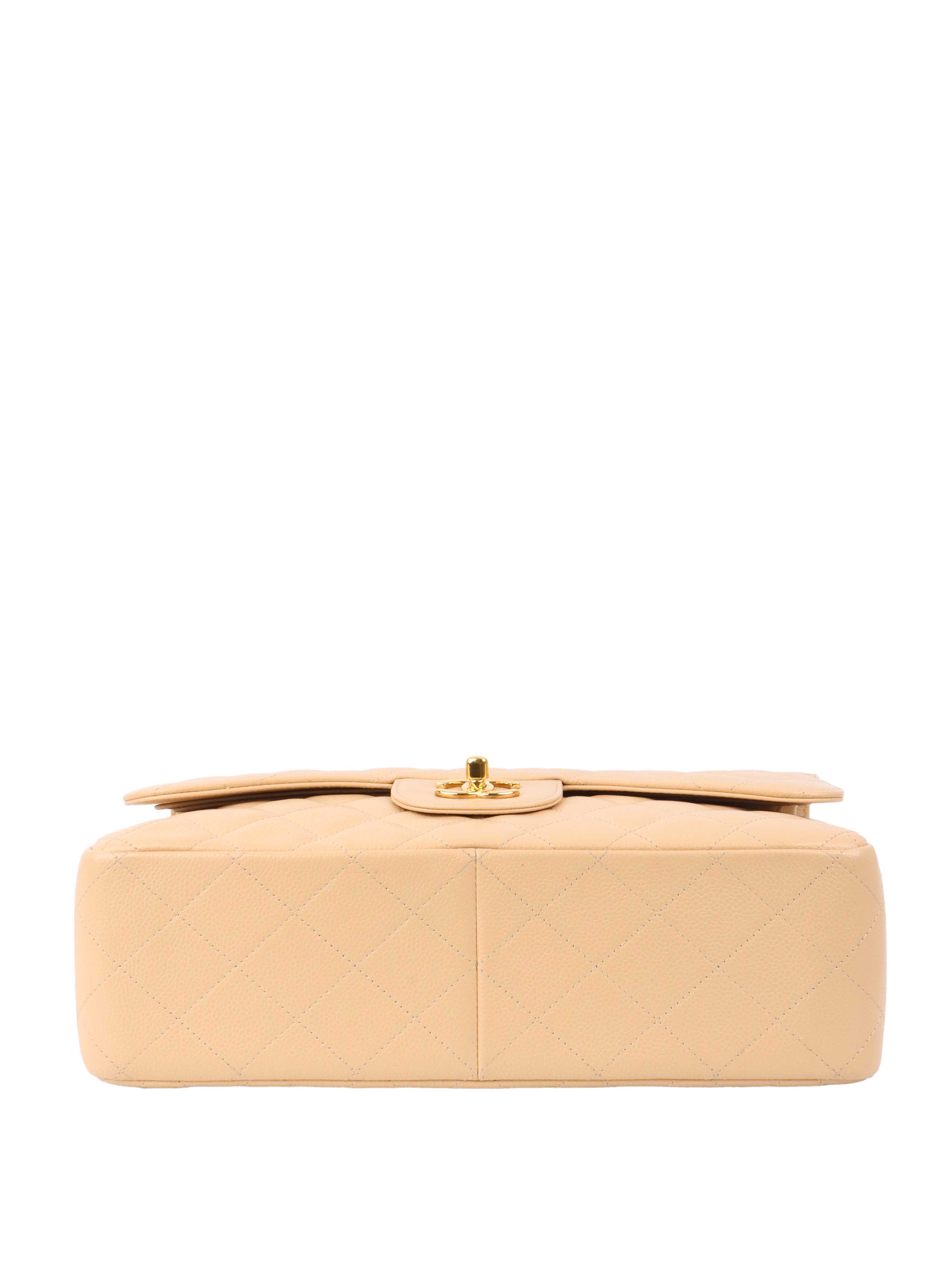 Chanel Beige Jumbo Classic Flap.