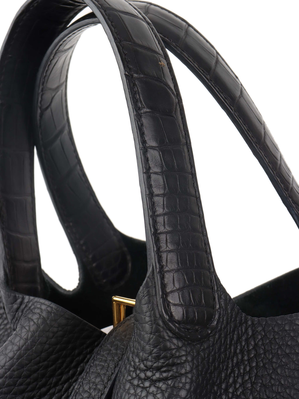 Hermes Picotin Lock 18 Touch Bag with Alligator Handle