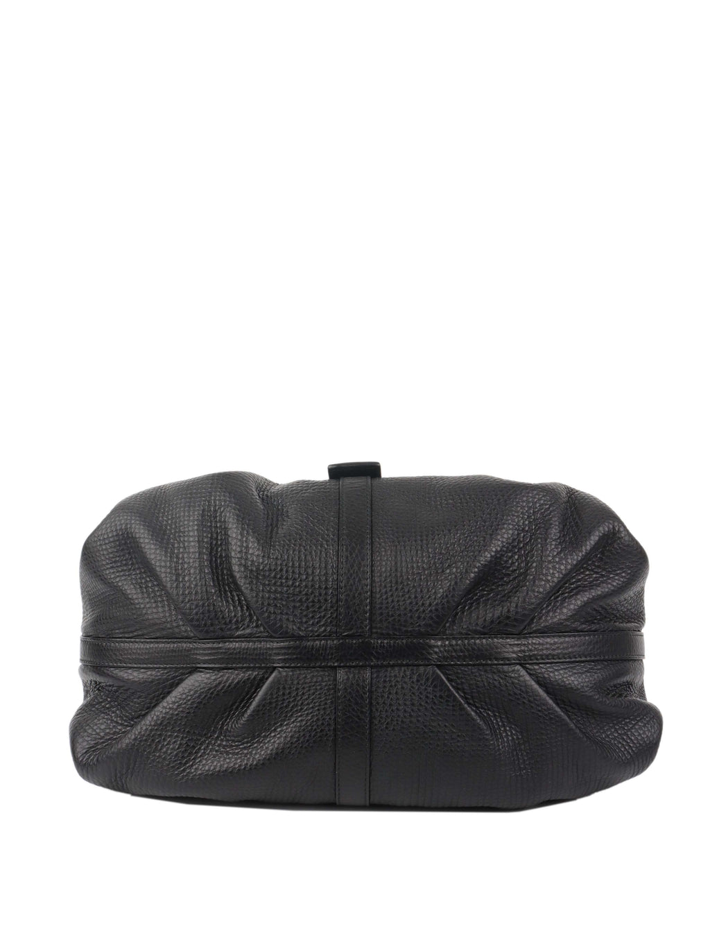 Bvlgari Black Leather Shoulder Bag with Handles.