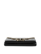 Dior Black Patent Leather 30 Montaigne Chain Clutch.