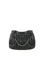 Miu Miu Black Matelasse Nappa Leather Shoulder Bag