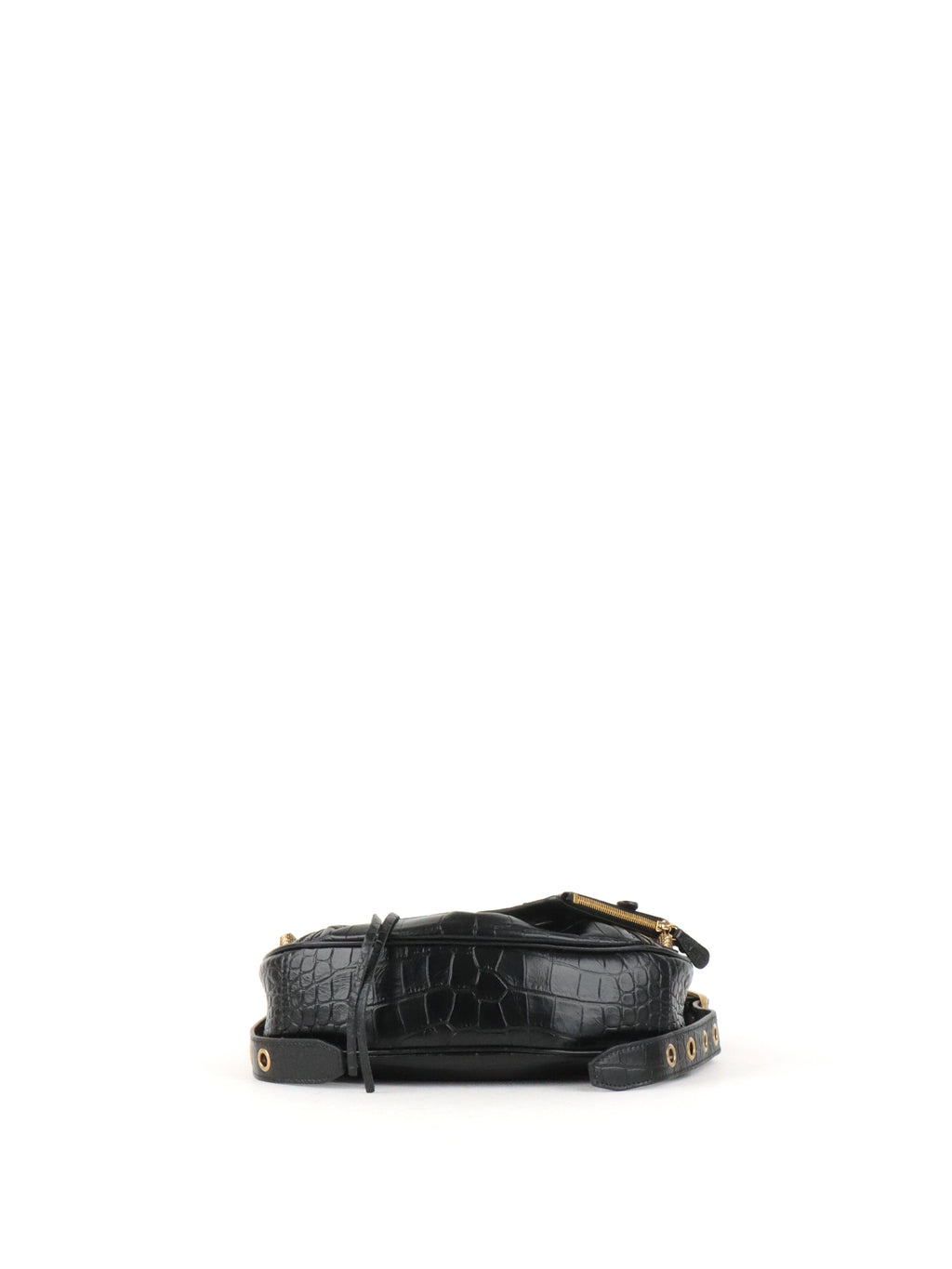 Balenciaga Black Crocodile Embossed Le Cagole XS Shoulder Bag