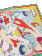 Hermes Zouaves Et Dragons Wash Scarf.