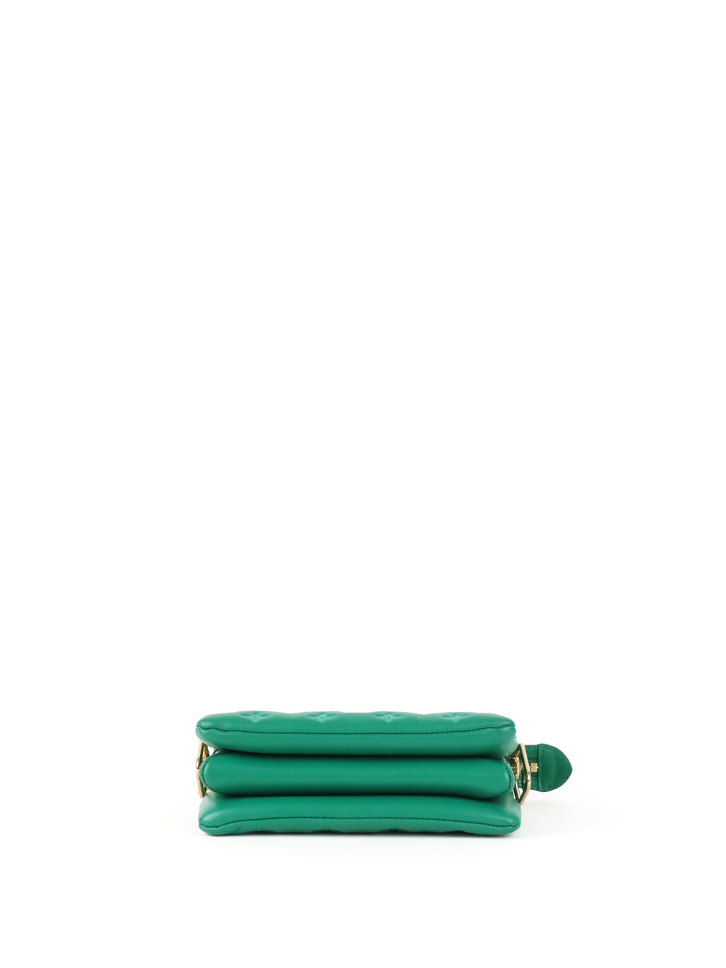 Louis Vuitton Vert Green Monogram Embossed Puffy Coussin BB Bag GHW