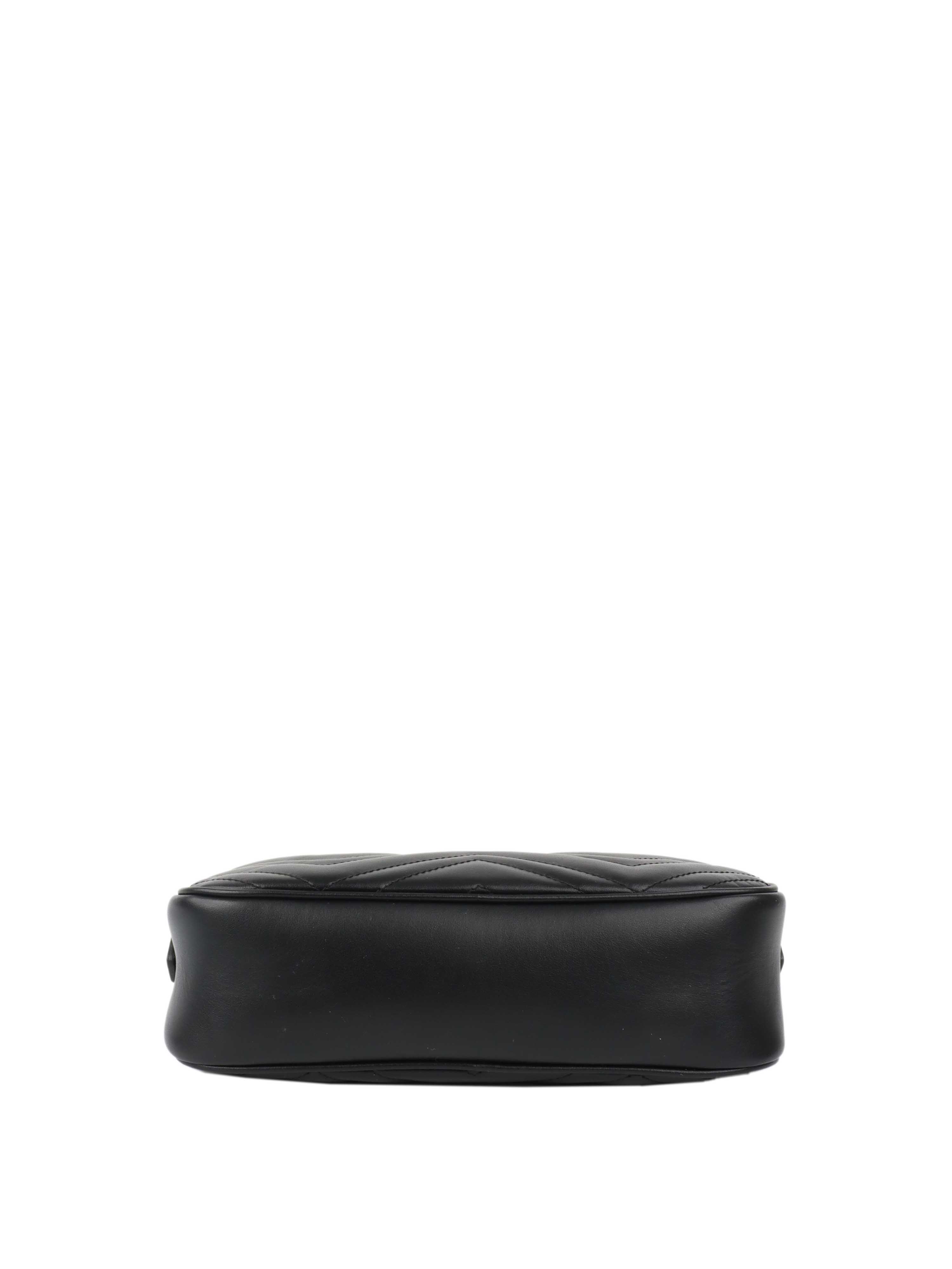 Gucci Small Black Marmont Camera Bag.